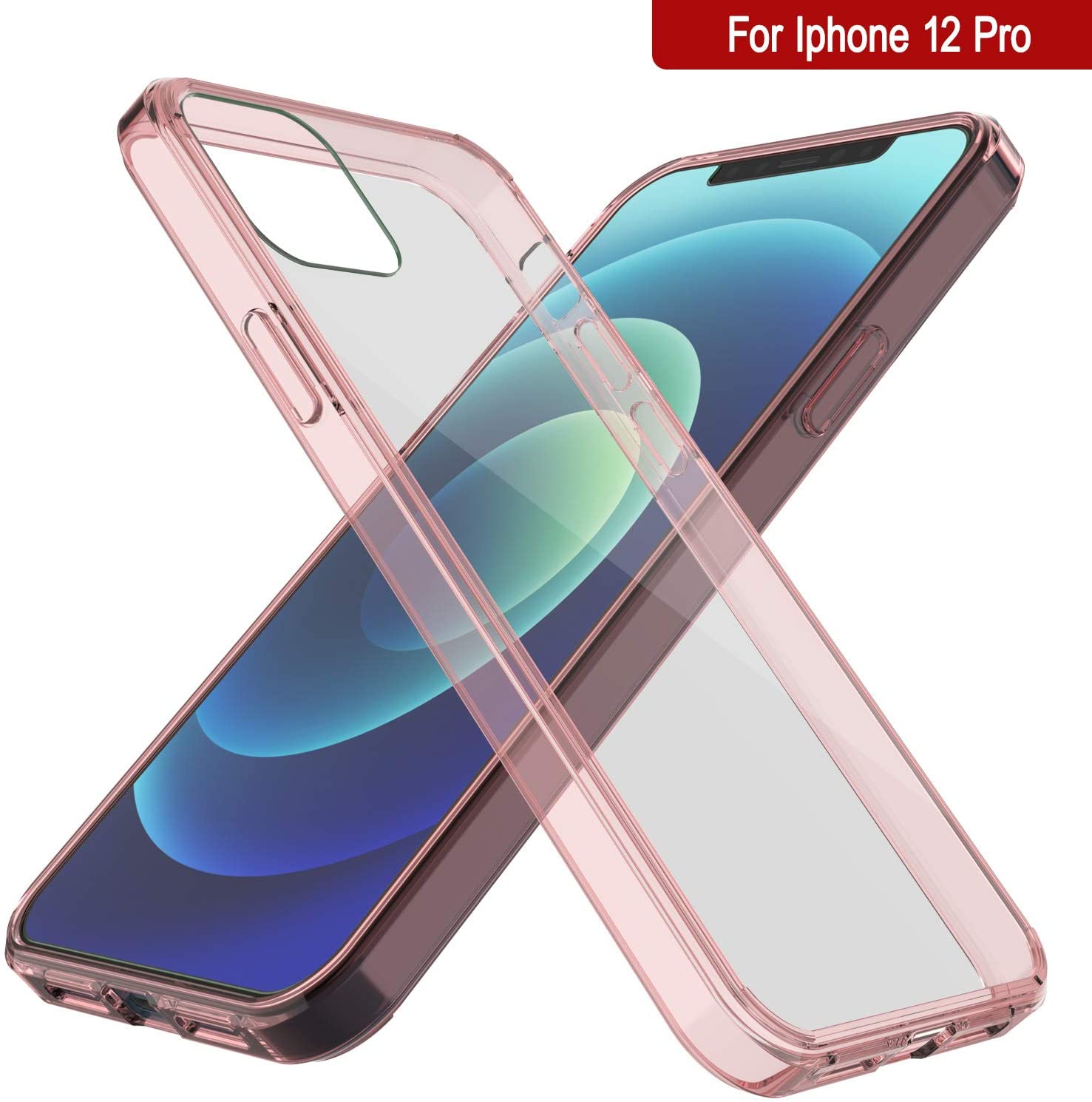 iPhone 12 Pro Case Punkcase® LUCID 2.0 Crystal Pink Series w/ SHIELD Screen Protector | Ultra Fit