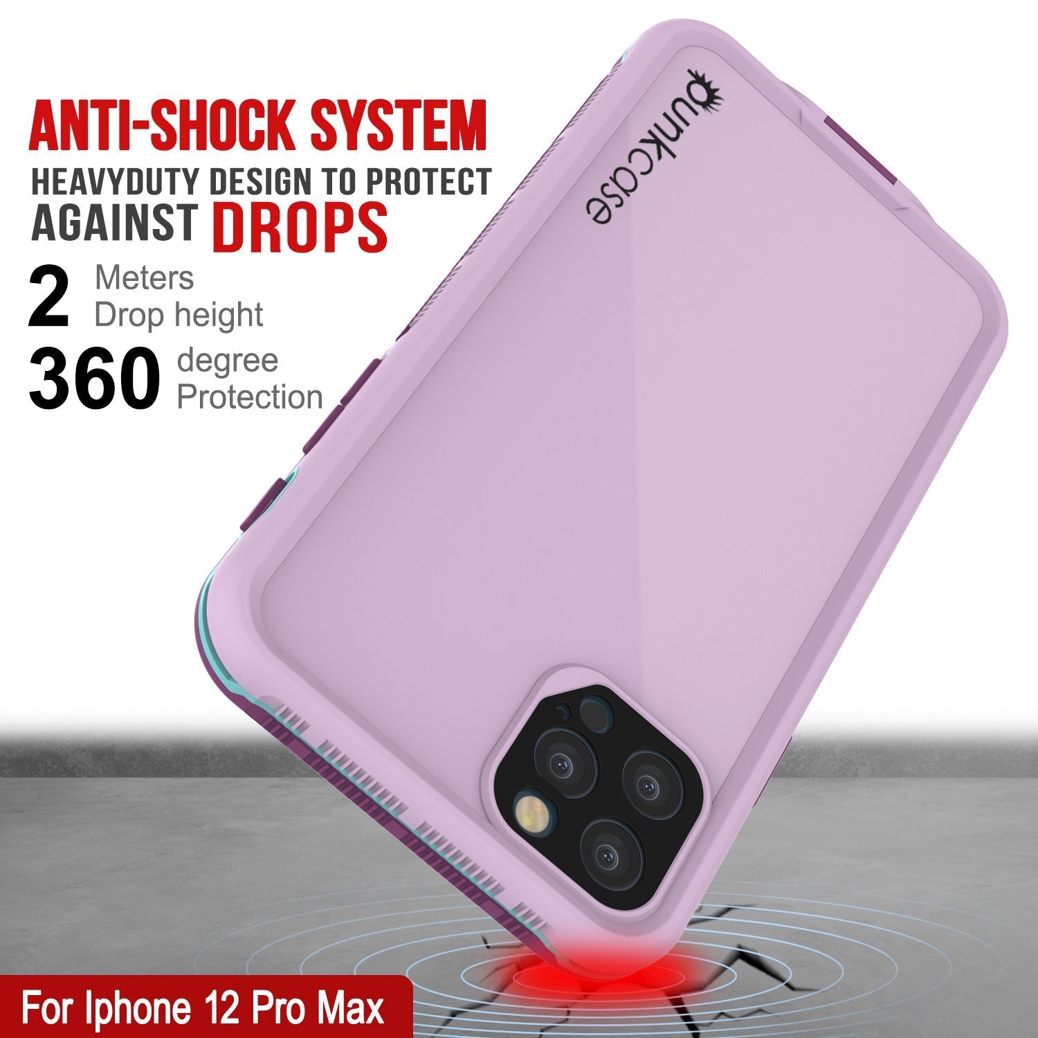 Punkcase iPhone 13 Pro Max Waterproof Case [Aqua Series] Armor Cover [Blue]