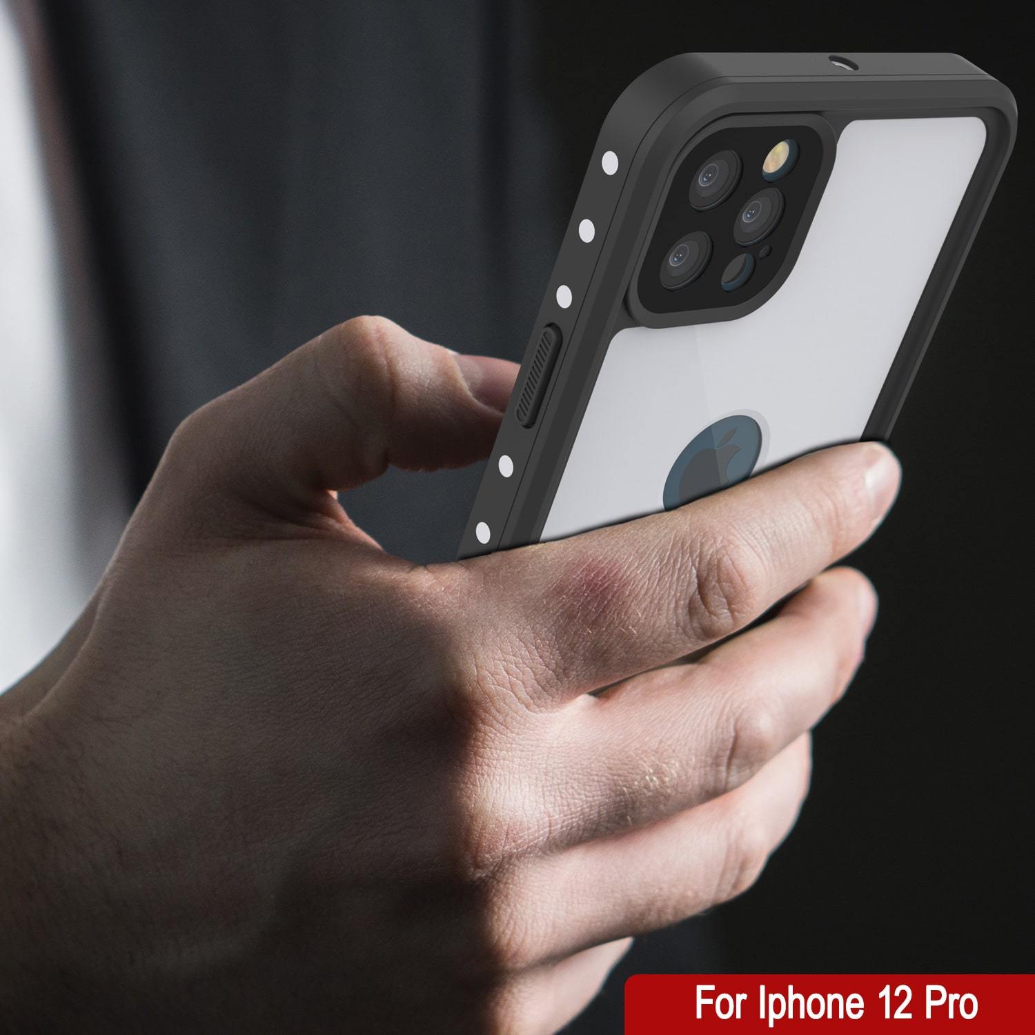 iPhone 12 Pro Waterproof IP68 Case, Punkcase [White] [StudStar Series] [Slim Fit] [Dirtproof]