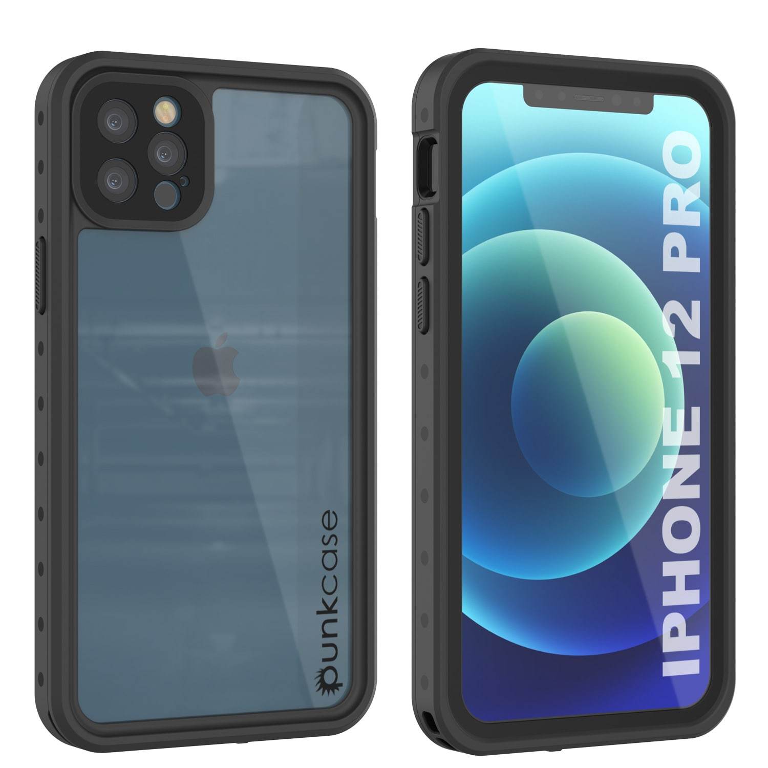 iPhone 12 Pro Waterproof IP68 Case, Punkcase [Clear] [StudStar Series] [Slim Fit] [Dirtproof]
