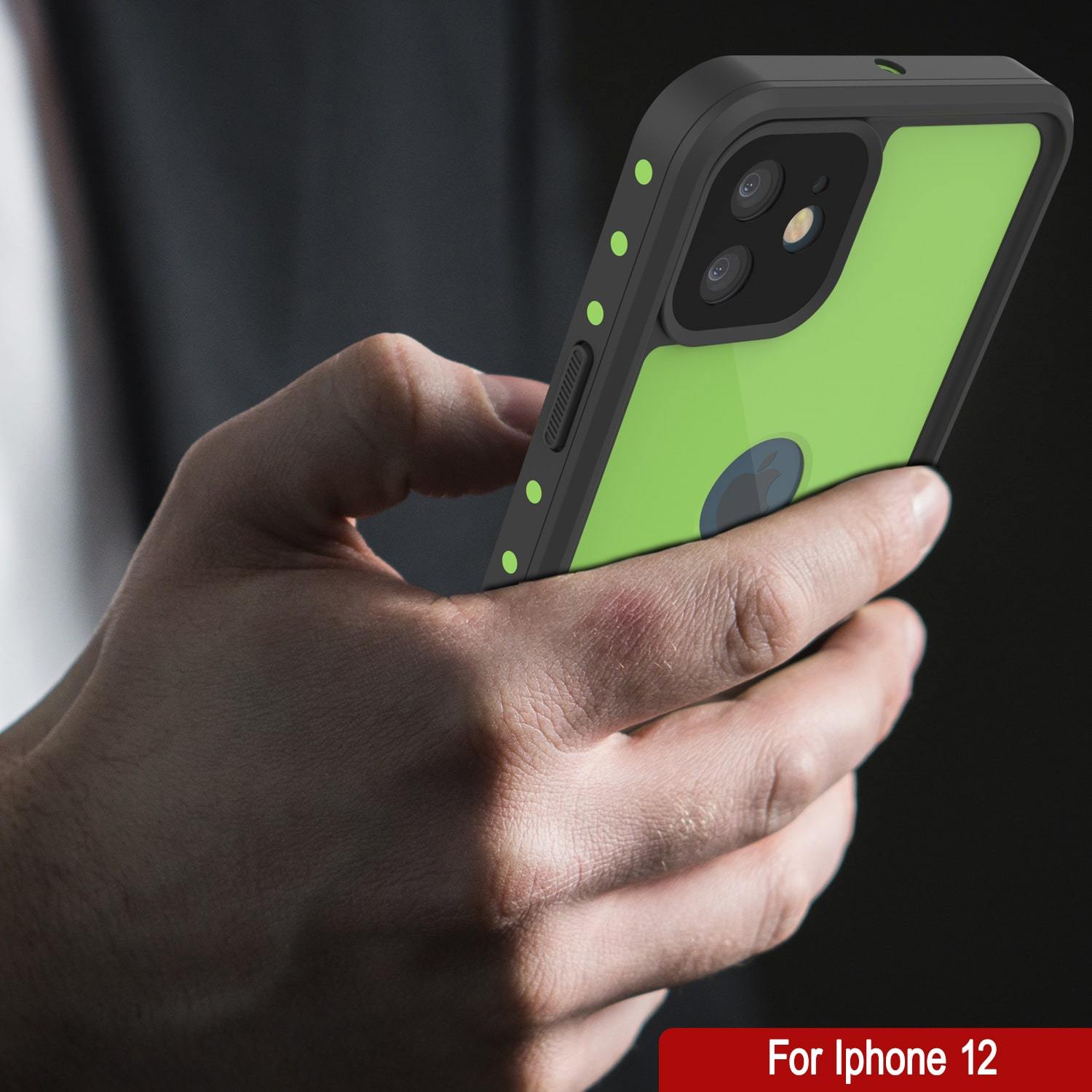 iPhone 12 Waterproof IP68 Case, Punkcase [Light green] [StudStar Series] [Slim Fit] [Dirtproof]