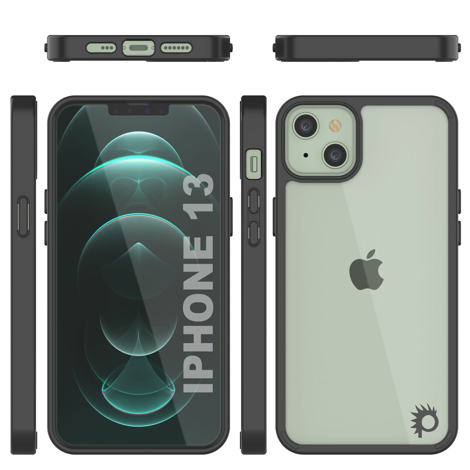iPhone 13 Case Punkcase® LUCID 2.0 Black Series w/ PUNK SHIELD Screen Protector | Ultra Fit