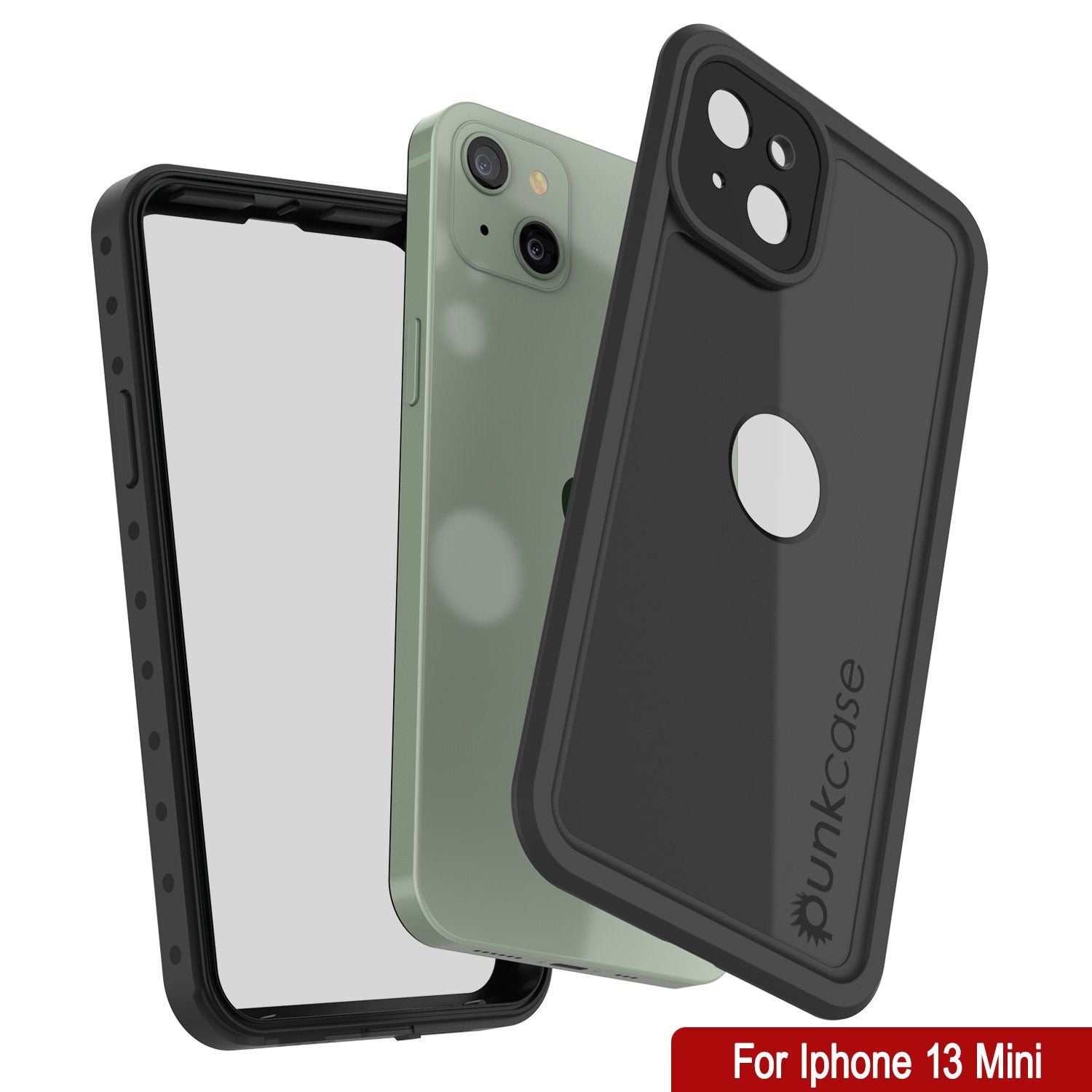 iPhone 13 Mini Waterproof IP68 Case, Punkcase [Black] [StudStar Series] [Slim Fit]