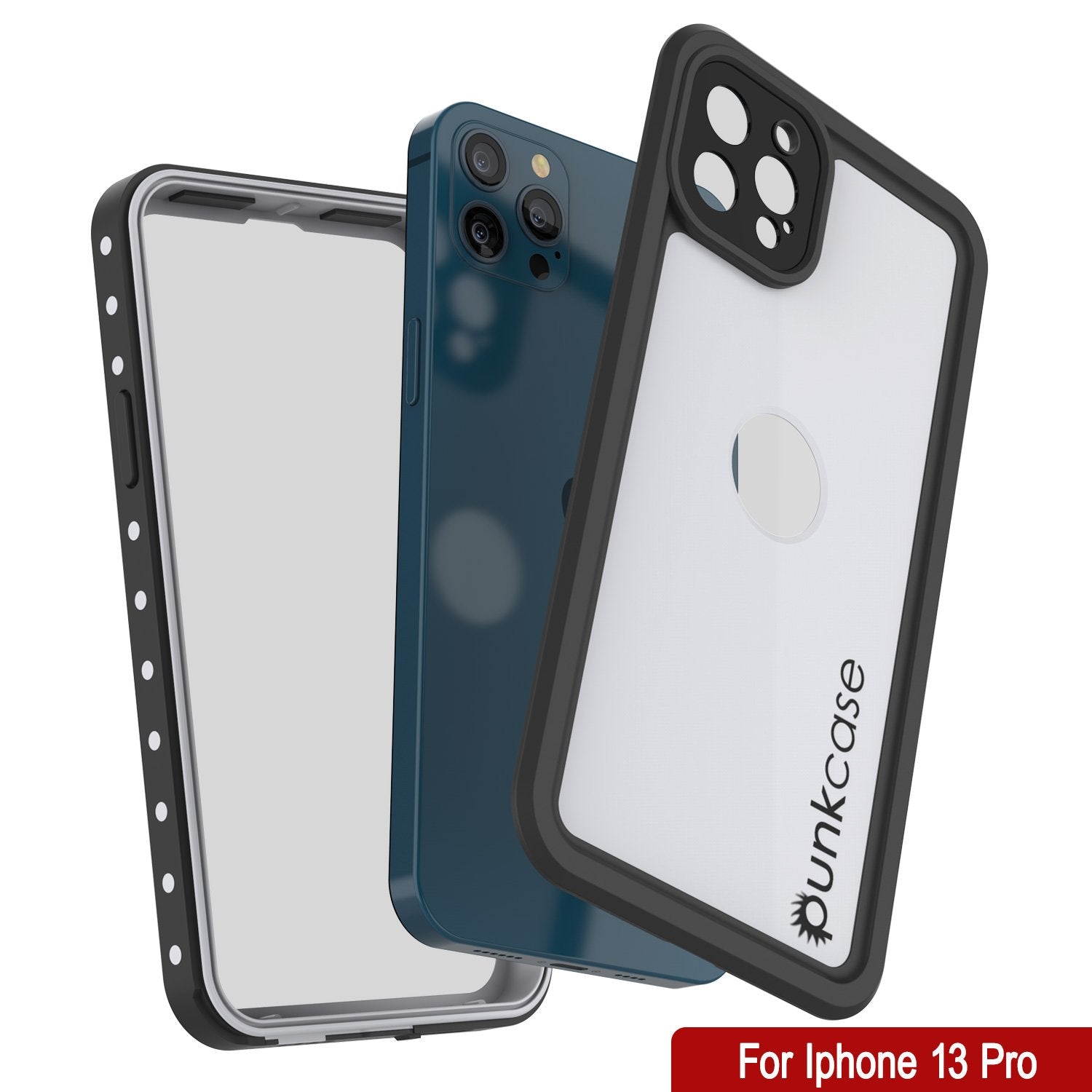 iPhone 13 Pro Waterproof IP68 Case, Punkcase [White] [StudStar Series] [Slim Fit] [Dirtproof]