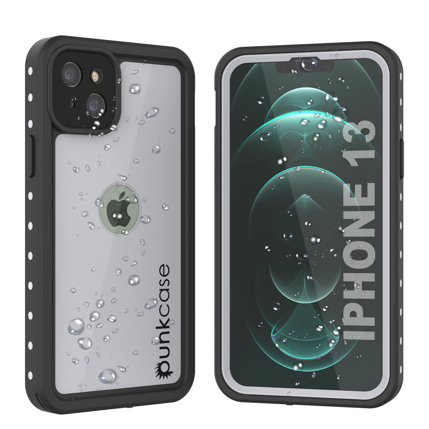 iPhone 13 Waterproof IP68 Case, Punkcase [White] [StudStar Series] [Slim Fit] [Dirtproof]