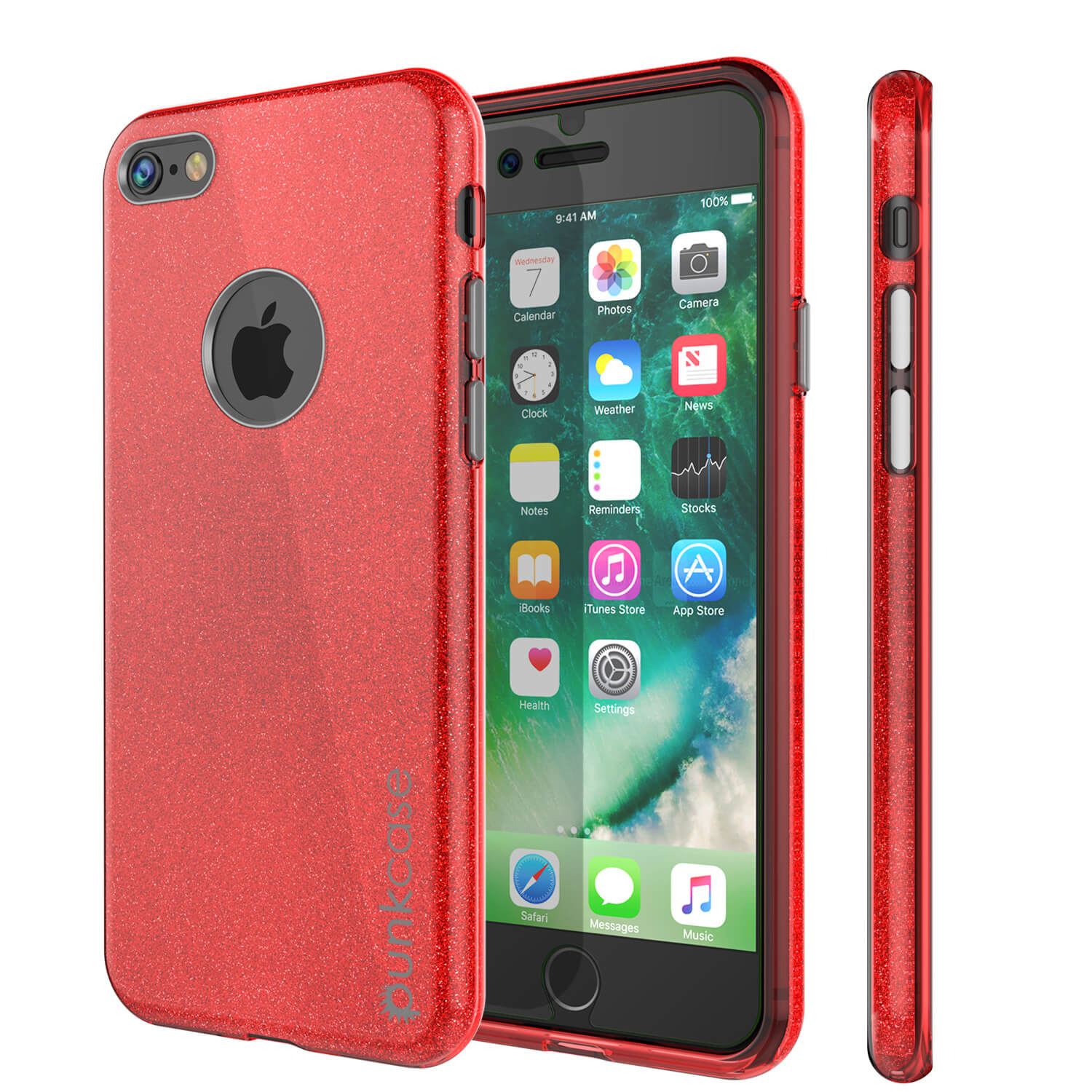iPhone 6s/6 Case PunkCase Galactic Red Slim w/ Tempered Glass | Lifetime Warranty
