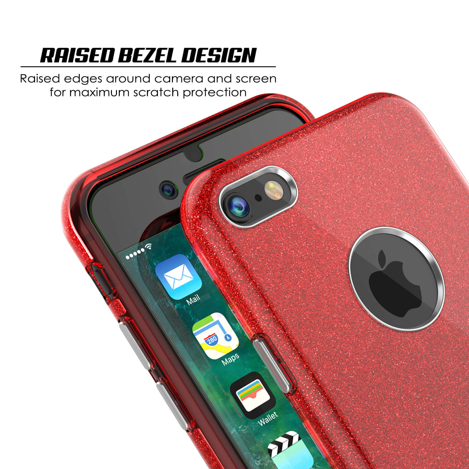 iPhone 6s/6 Case PunkCase Galactic Red Slim w/ Tempered Glass | Lifetime Warranty