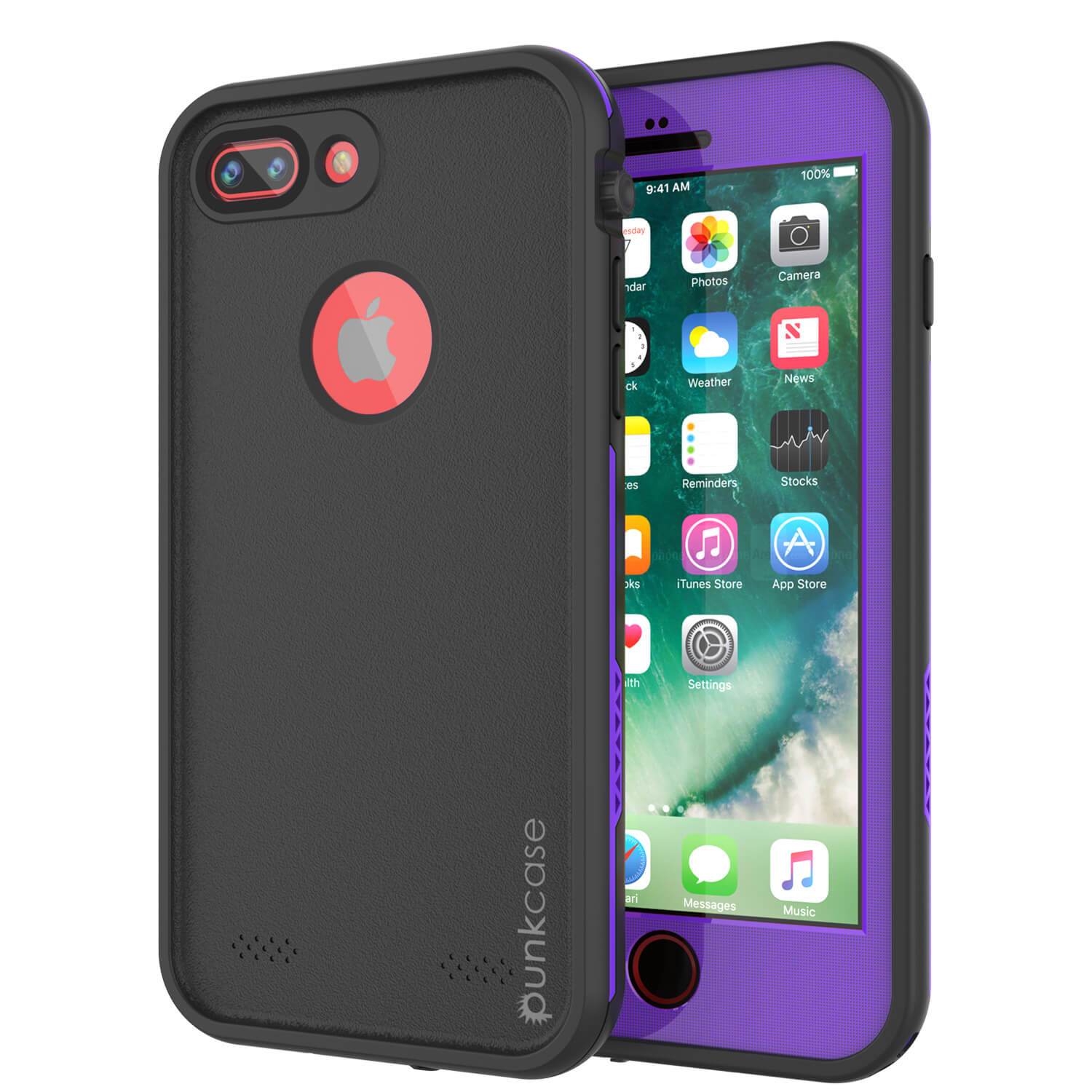 iPhone 8 Plus Waterproof Case, Punkcase SpikeStar Series [Purple]