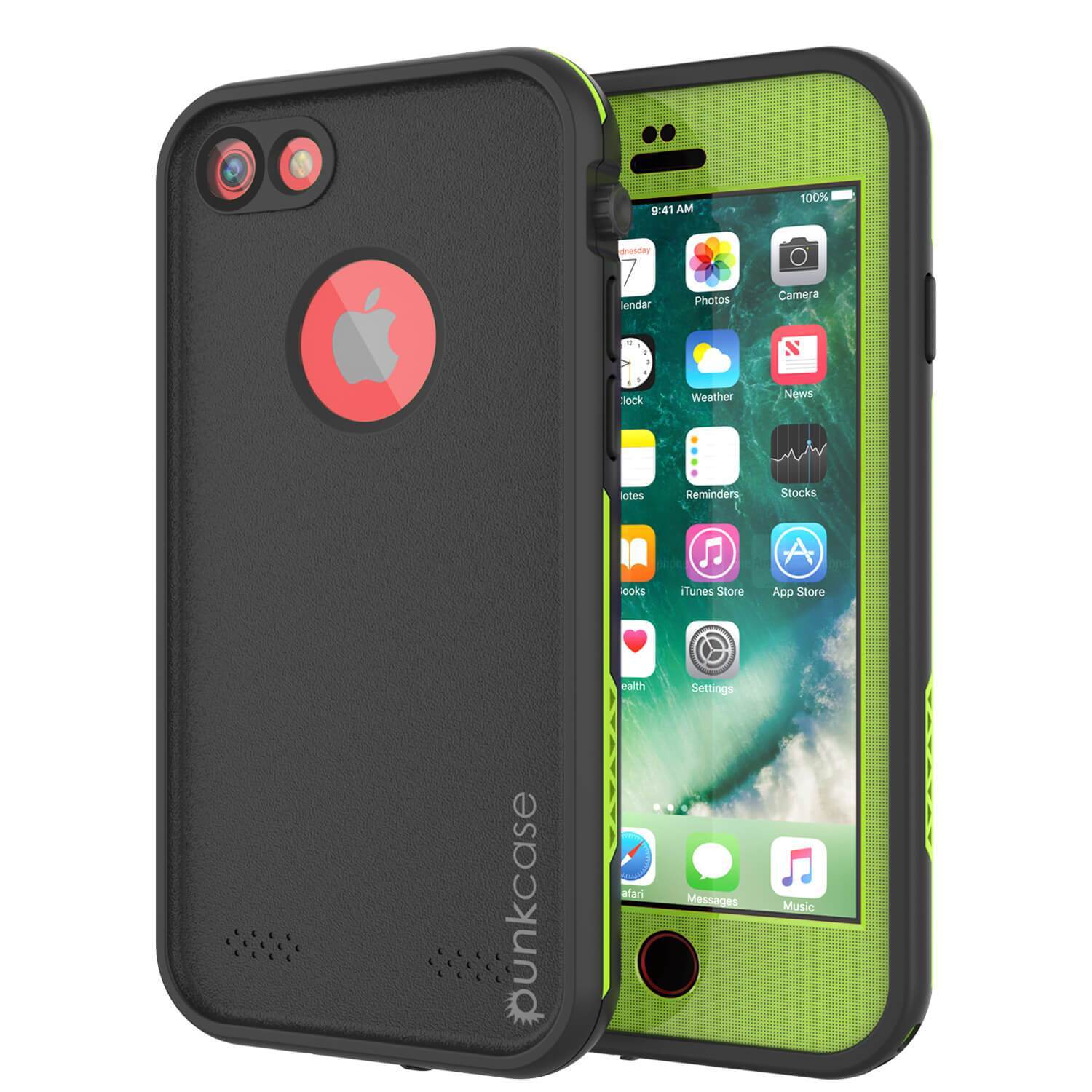 iPhone SE (4.7") Waterproof Case, Punkcase SpikeStar Light-Green Series | Thin Fit 6.6ft Underwater IP68