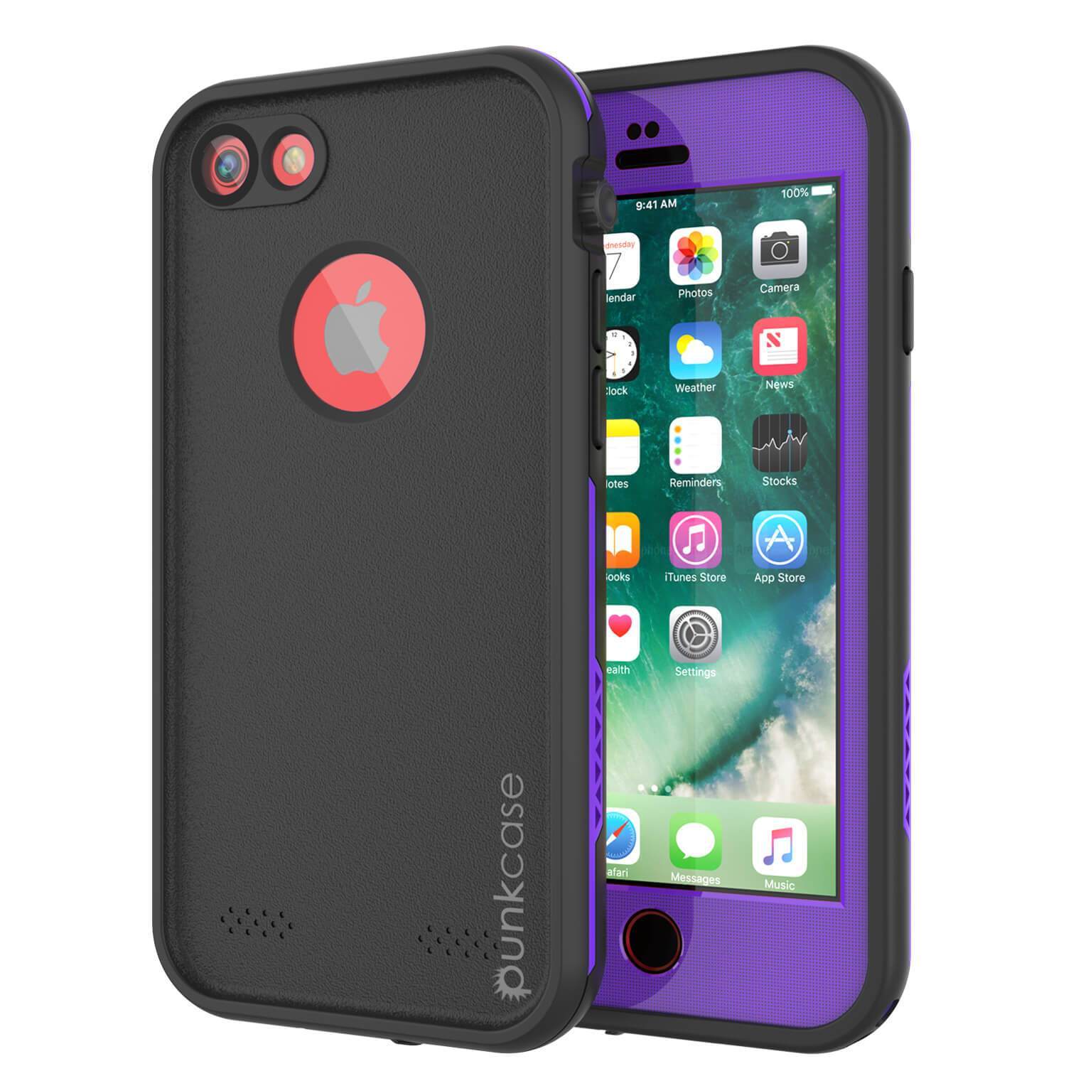 iPhone SE (4.7") Waterproof Case, Punkcase SpikeStar Purple Series | Thin Fit 6.6ft Underwater IP68