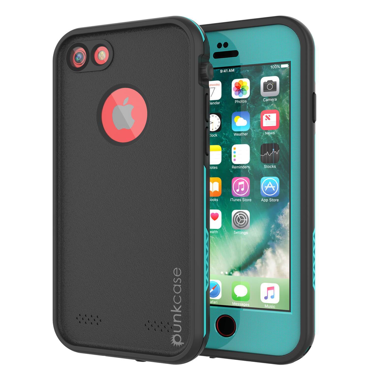 iPhone SE (4.7") Waterproof Case, Punkcase SpikeStar Teal Series | Thin Fit 6.6ft Underwater IP68