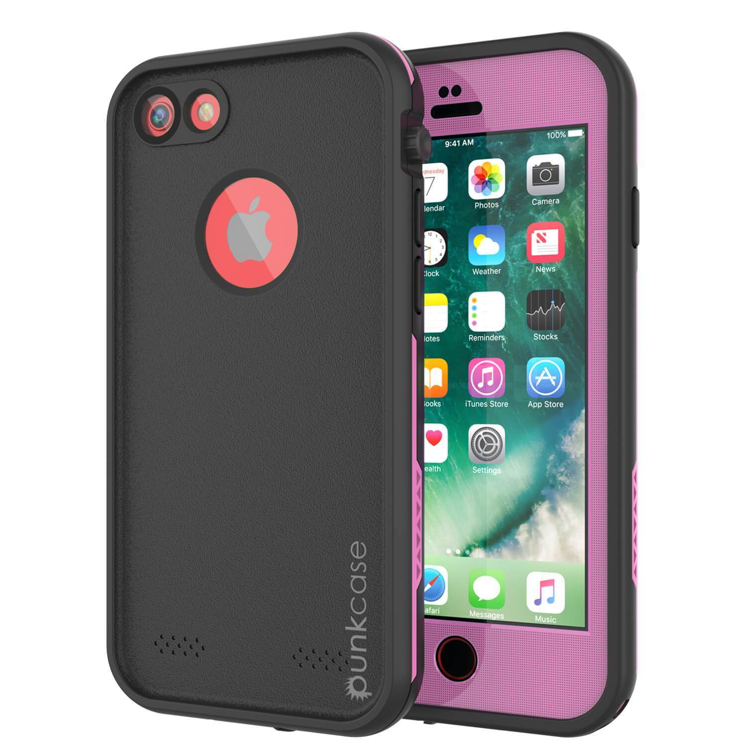 iPhone SE (4.7") Waterproof Case, Punkcase SpikeStar Pink Series | Thin Fit 6.6ft Underwater IP68