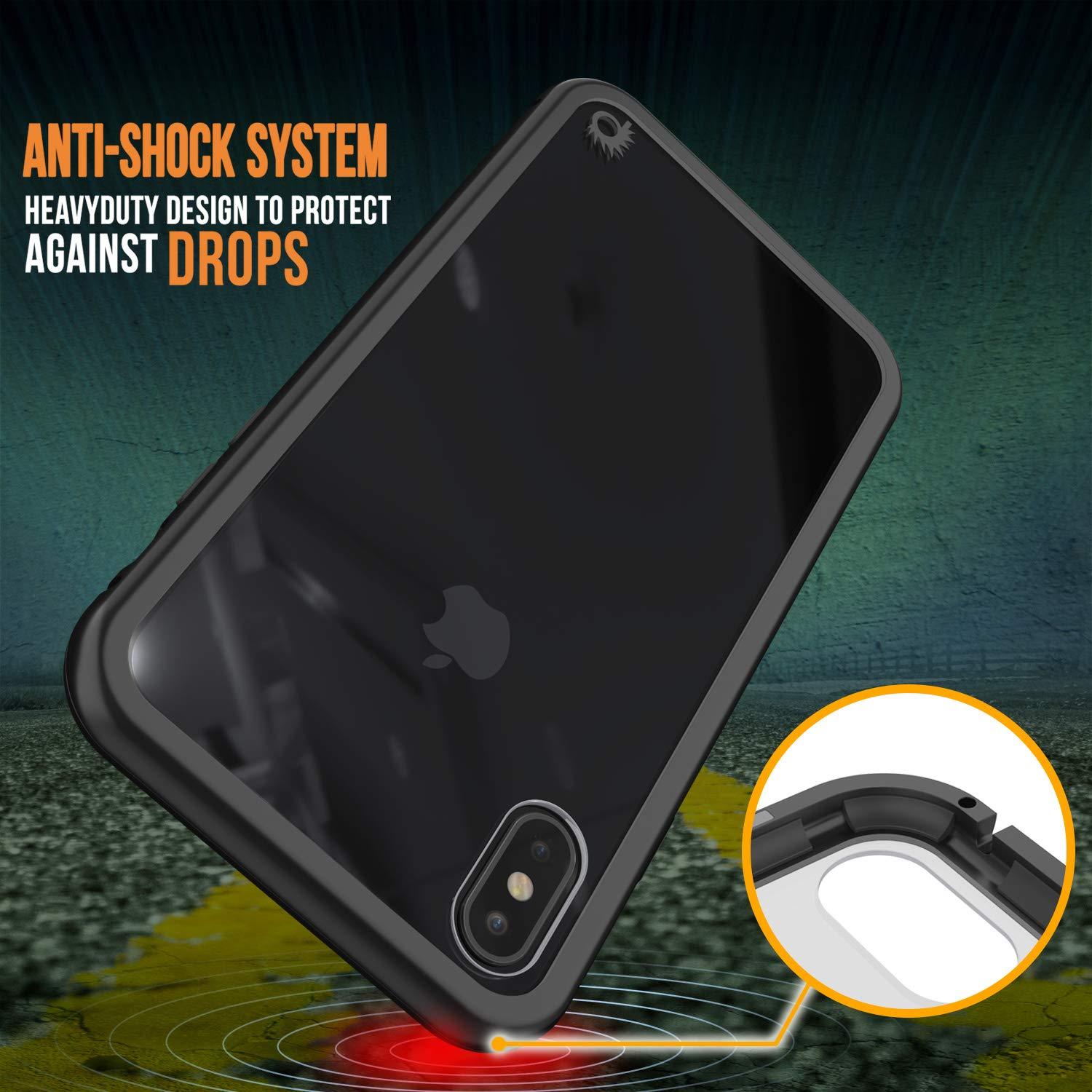 iPhone XS Case, Punkcase Magnetic Shield Protective TPU Cover W/ Tempered Glass Screen Protector [Black]
