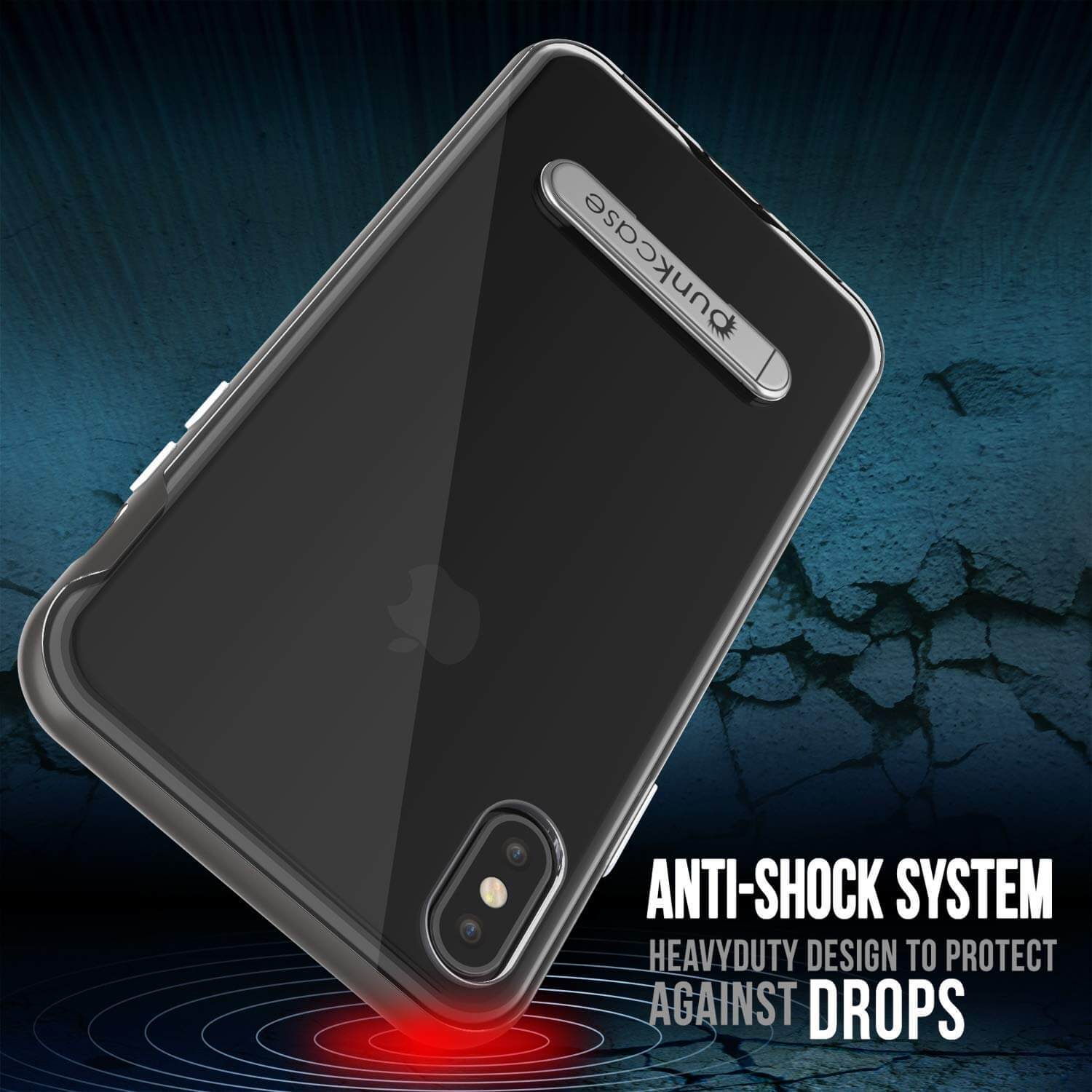 iPhone X Case, PUNKcase [LUCID 3.0 Series] [Slim Fit] Armor Cover w/ Integrated Screen Protector [Grey]