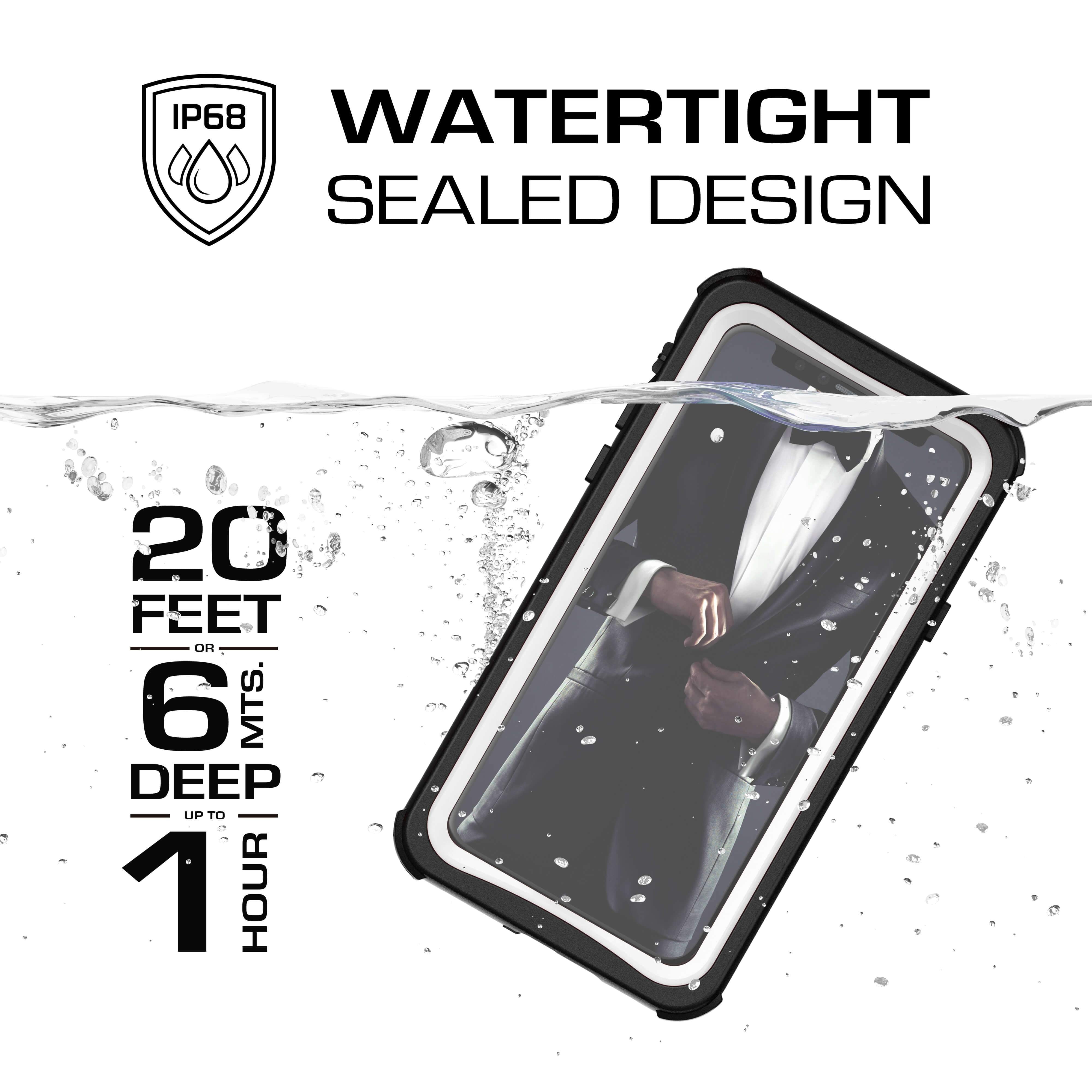 iPhone Xs  Case ,Ghostek Nautical Series  for iPhone Xs Rugged Heavy Duty Case | WHITE