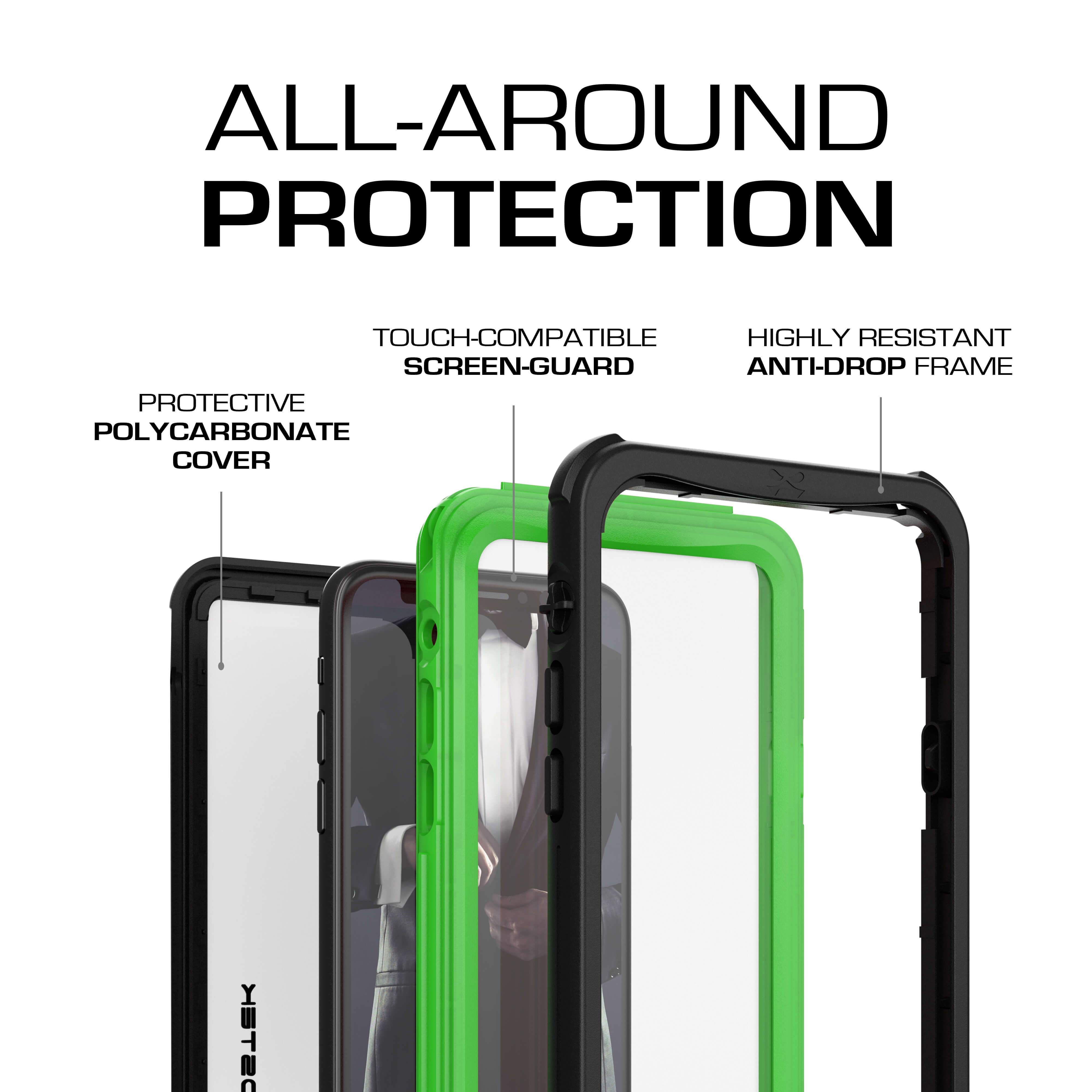 iPhone Xs  Case ,Ghostek Nautical Series  for iPhone Xs Rugged Heavy Duty Case |  Green