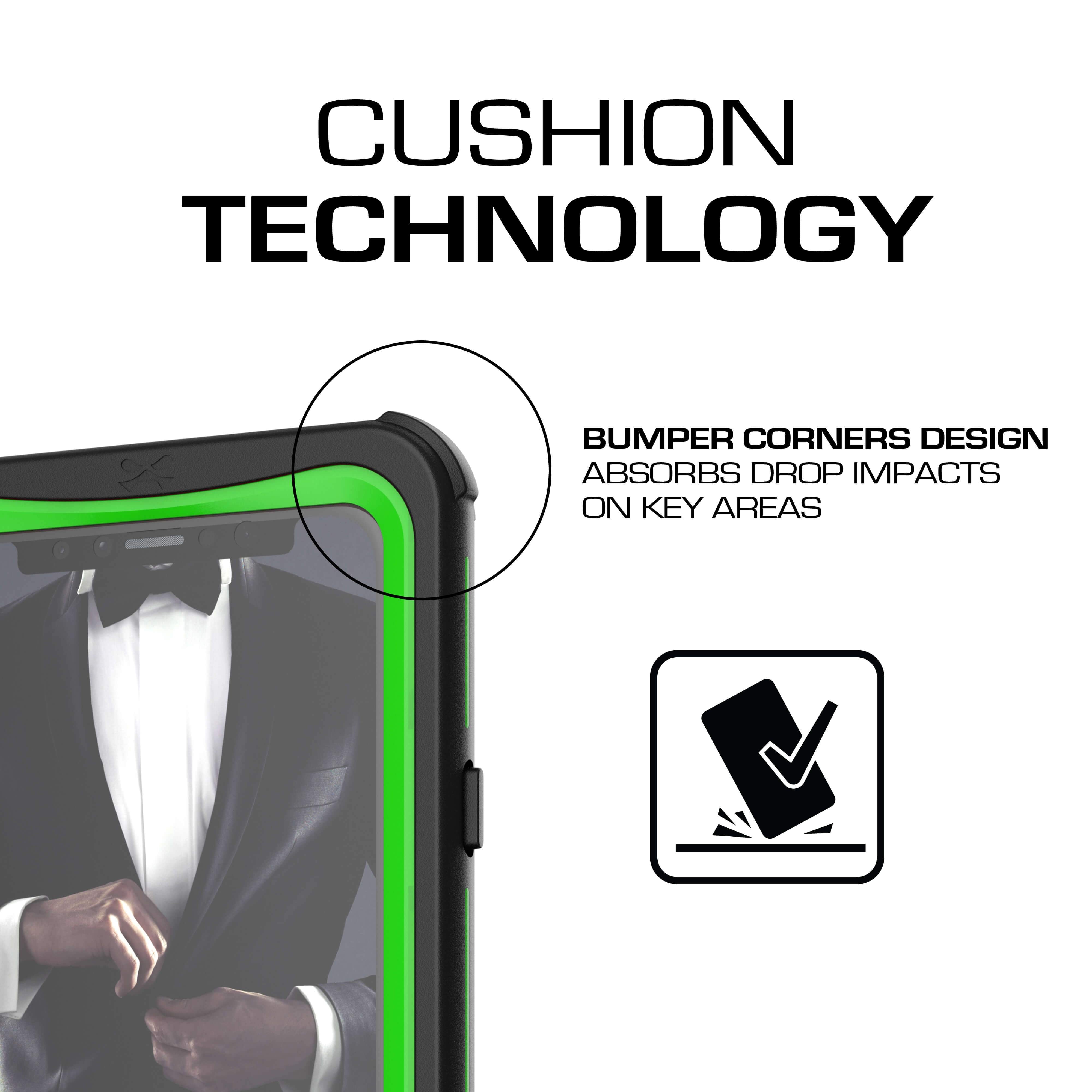 iPhone Xs  Case ,Ghostek Nautical Series  for iPhone Xs Rugged Heavy Duty Case |  Green