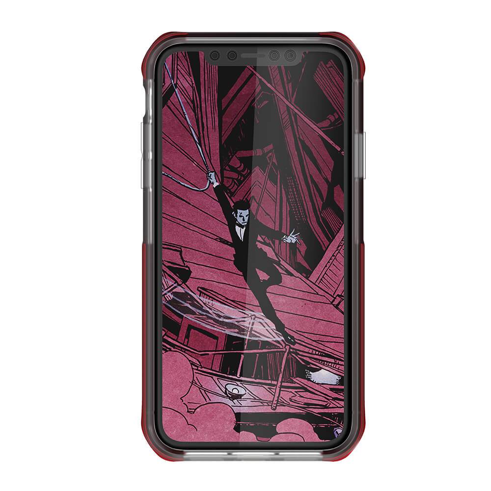 iPhone Xr Case, Ghostek Cloak 4 Series  for iPhone Xr / iPhone Pro Case | RED-CLEAR