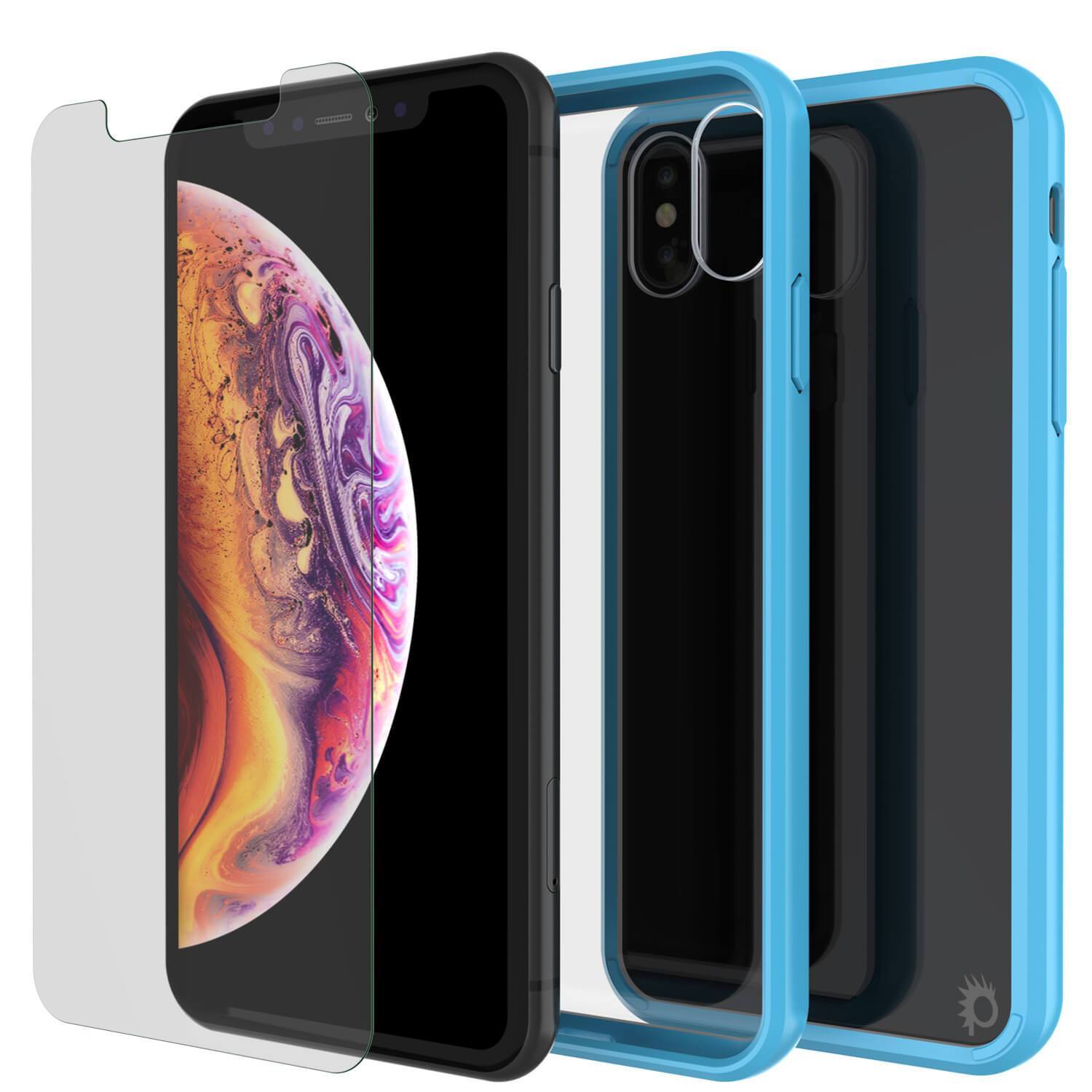 iPhone XS Case, PUNKcase [Lucid 2.0 Series] [Slim Fit] Armor Cover [Light-Blue]