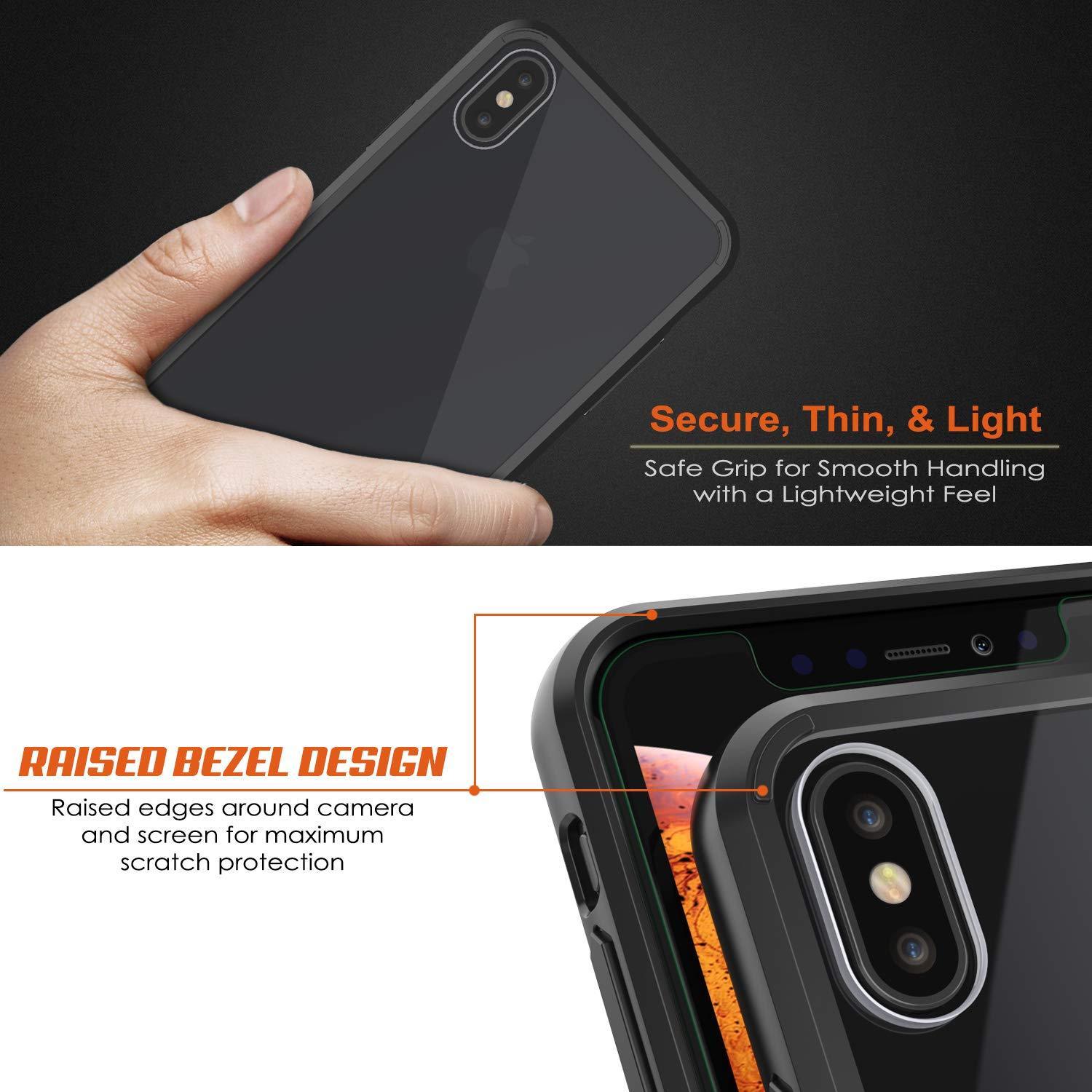 iPhone XS Case, PUNKcase [Lucid 2.0 Series] [Slim Fit] Armor Cover [Black]