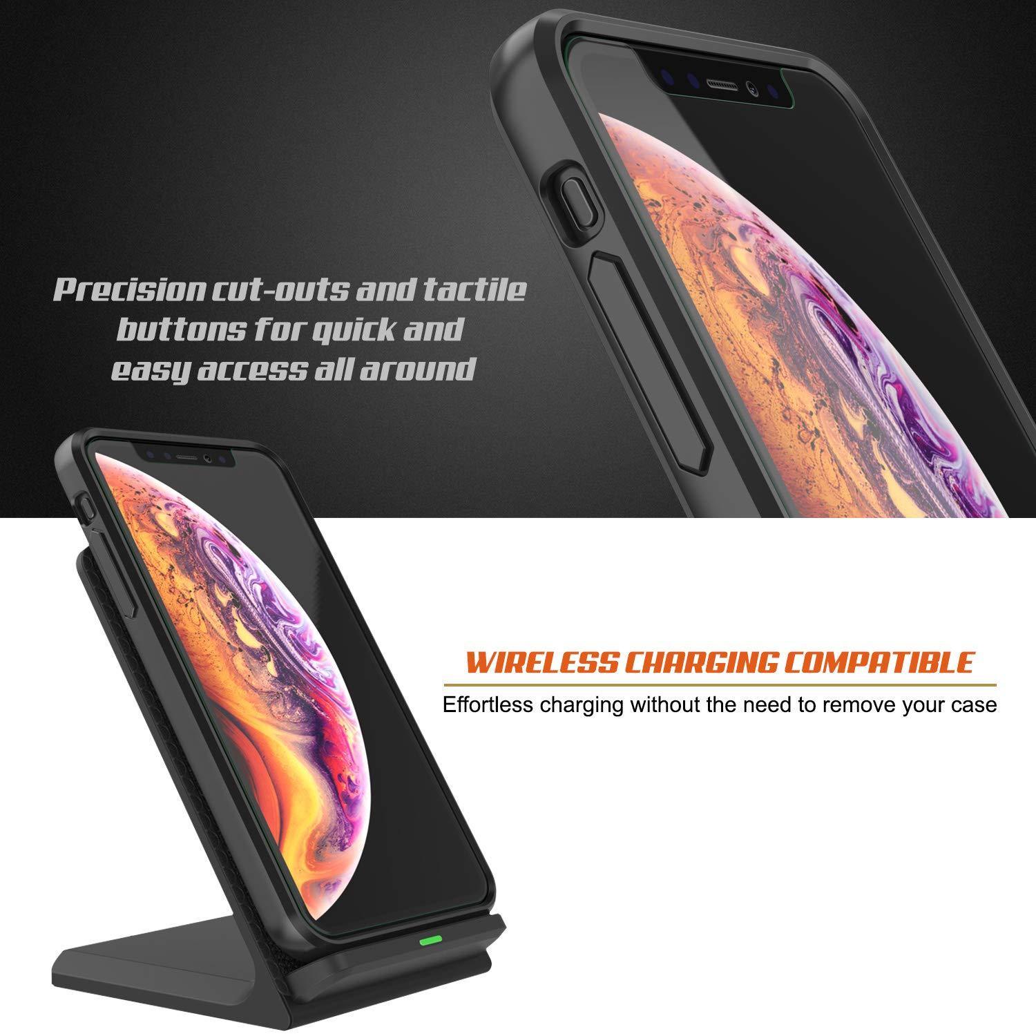 iPhone XS Case, PUNKcase [Lucid 2.0 Series] [Slim Fit] Armor Cover [Black]