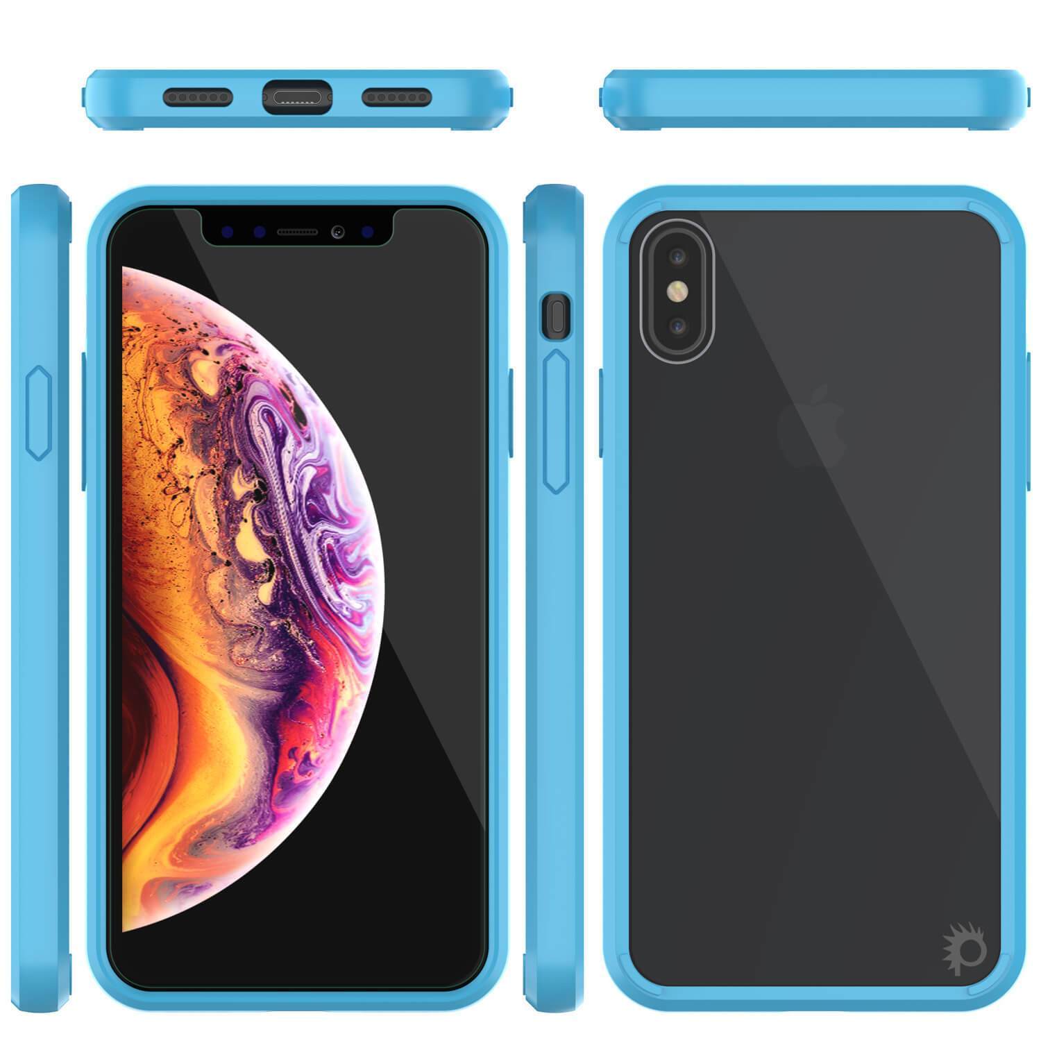 iPhone XS Case, PUNKcase [Lucid 2.0 Series] [Slim Fit] Armor Cover [Light-Blue]