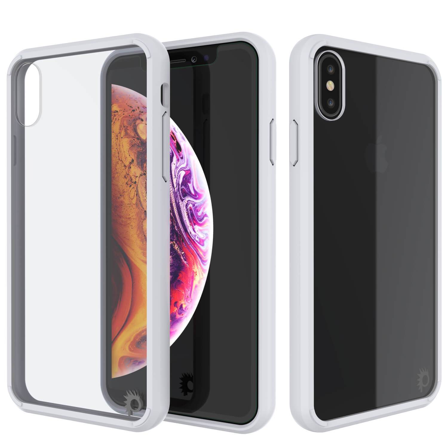 iPhone XS Case, PUNKcase [Lucid 2.0 Series] [Slim Fit] Armor Cover [White]