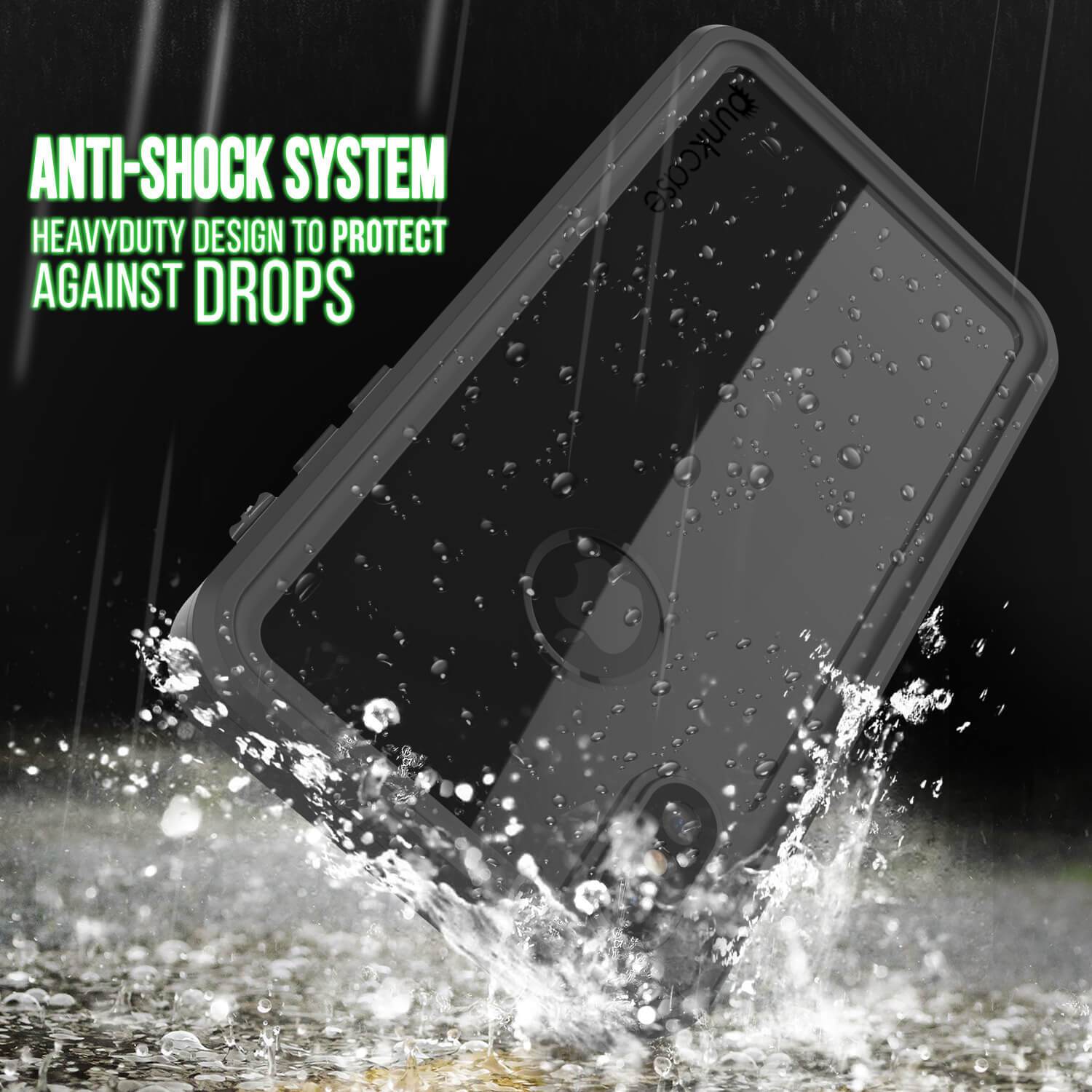 iPhone XS Waterproof IP68 Case, Punkcase [Clear] [StudStar Series] [Slim Fit] [Dirtproof]