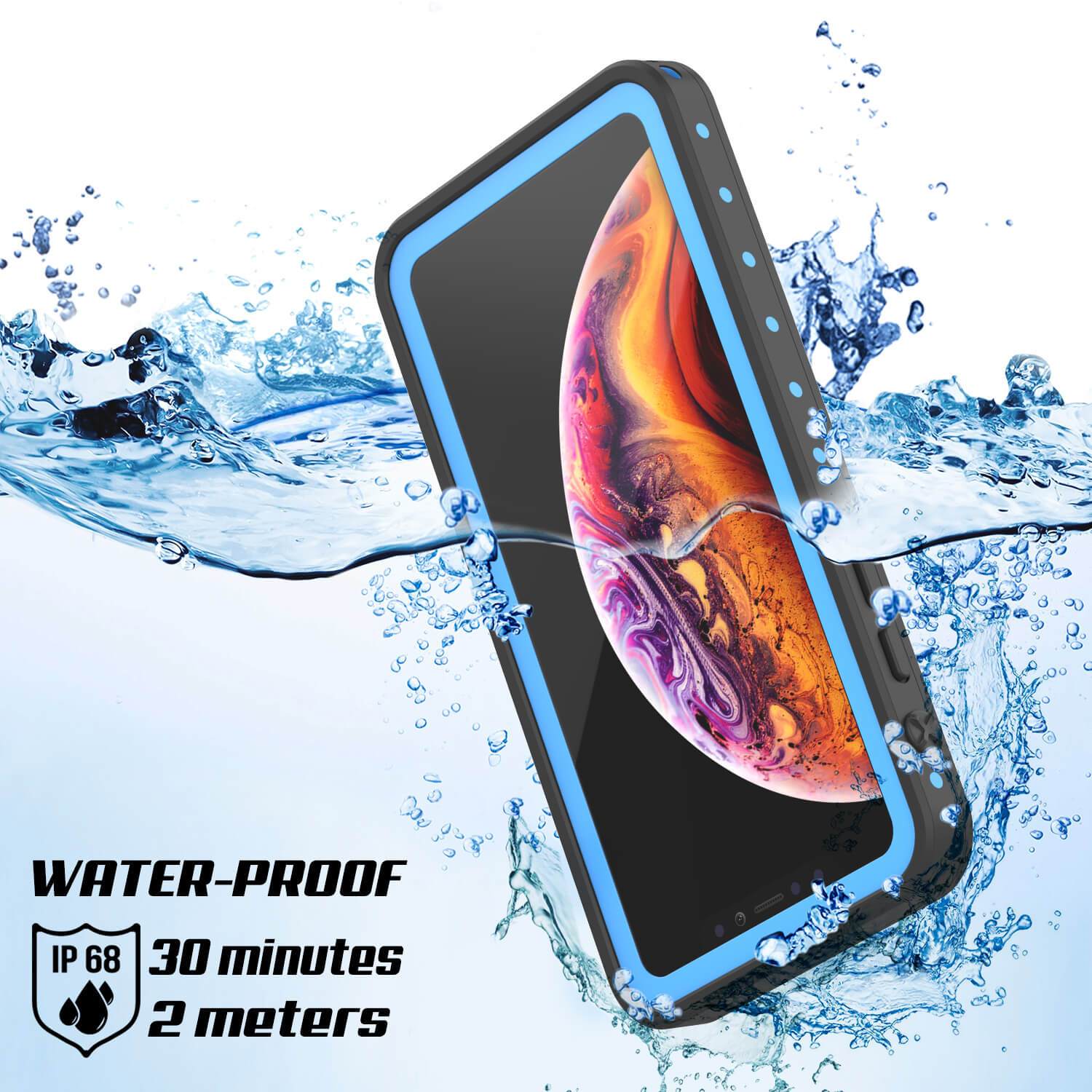 iPhone XS Waterproof IP68 Case, Punkcase [Light blue] [StudStar Series] [Slim Fit] [Dirtproof]