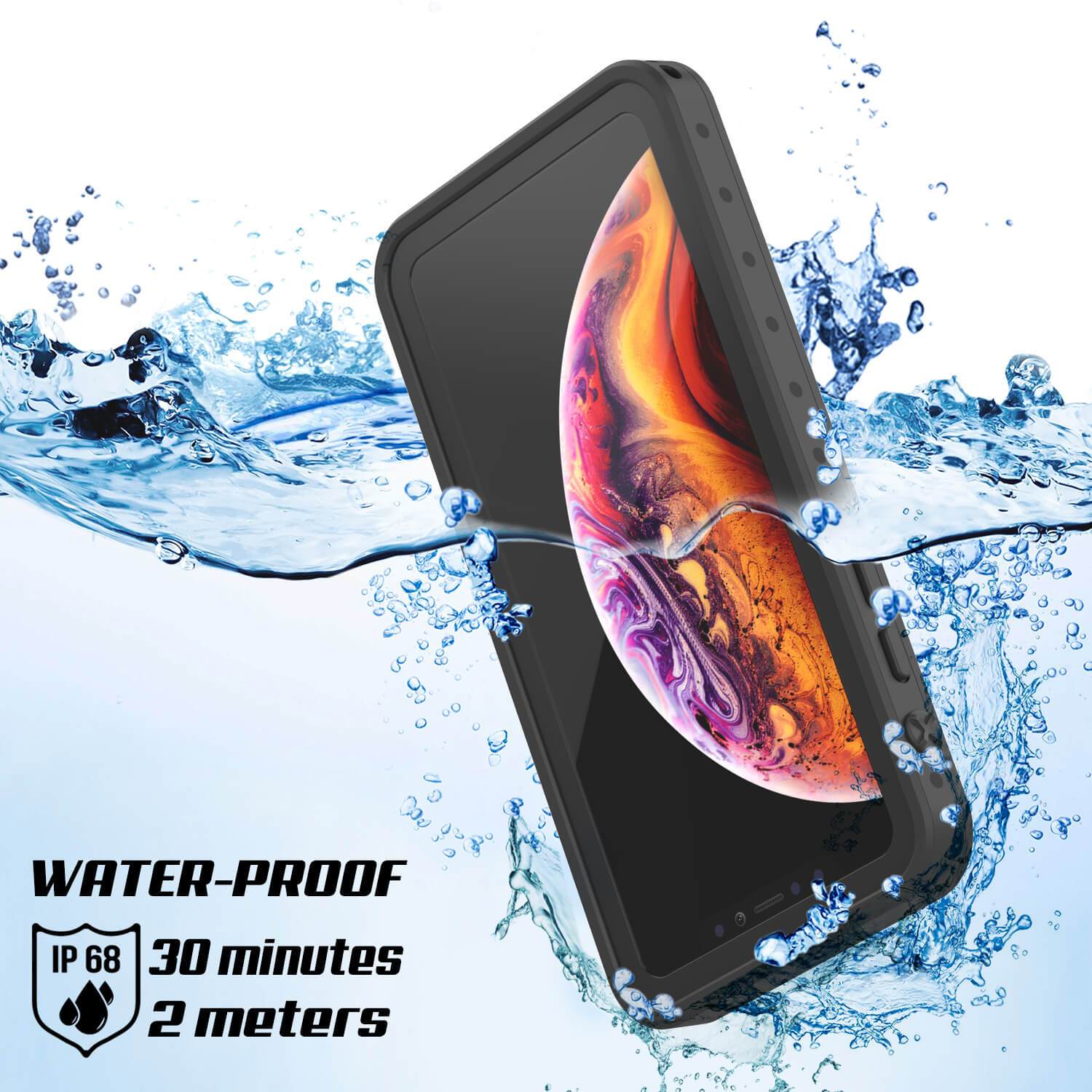 iPhone XS Waterproof IP68 Case, Punkcase [Black] [StudStar Series] [Slim Fit] [Dirtproof]