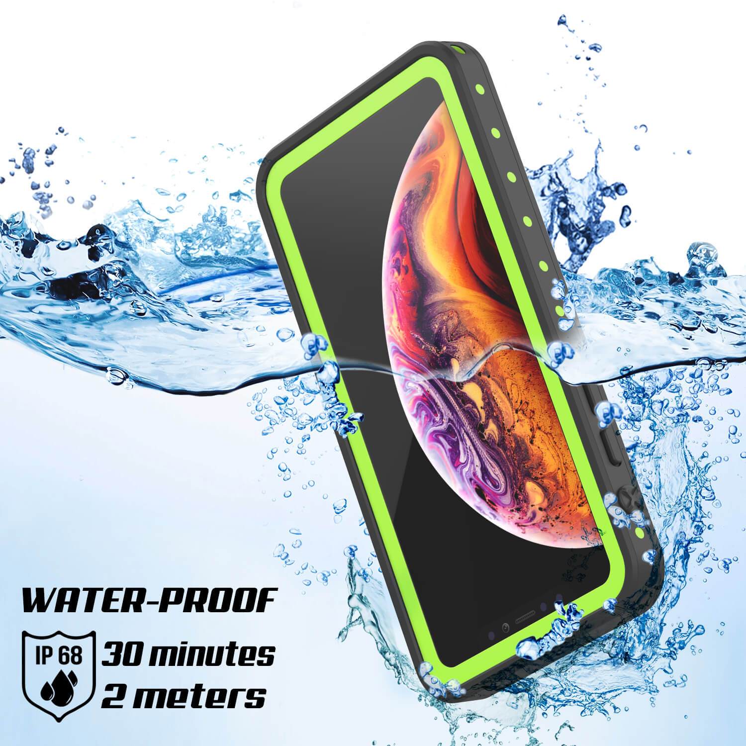 iPhone XS Waterproof IP68 Case, Punkcase [Light green] [StudStar Series] [Slim Fit] [Dirtproof]