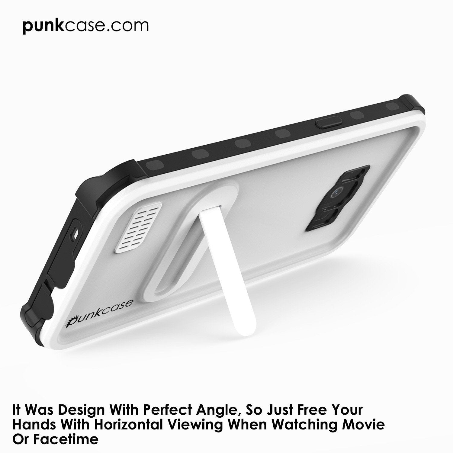 Galaxy S8 Punkcase KickStud Series W/Built-In Kickstand Case, White