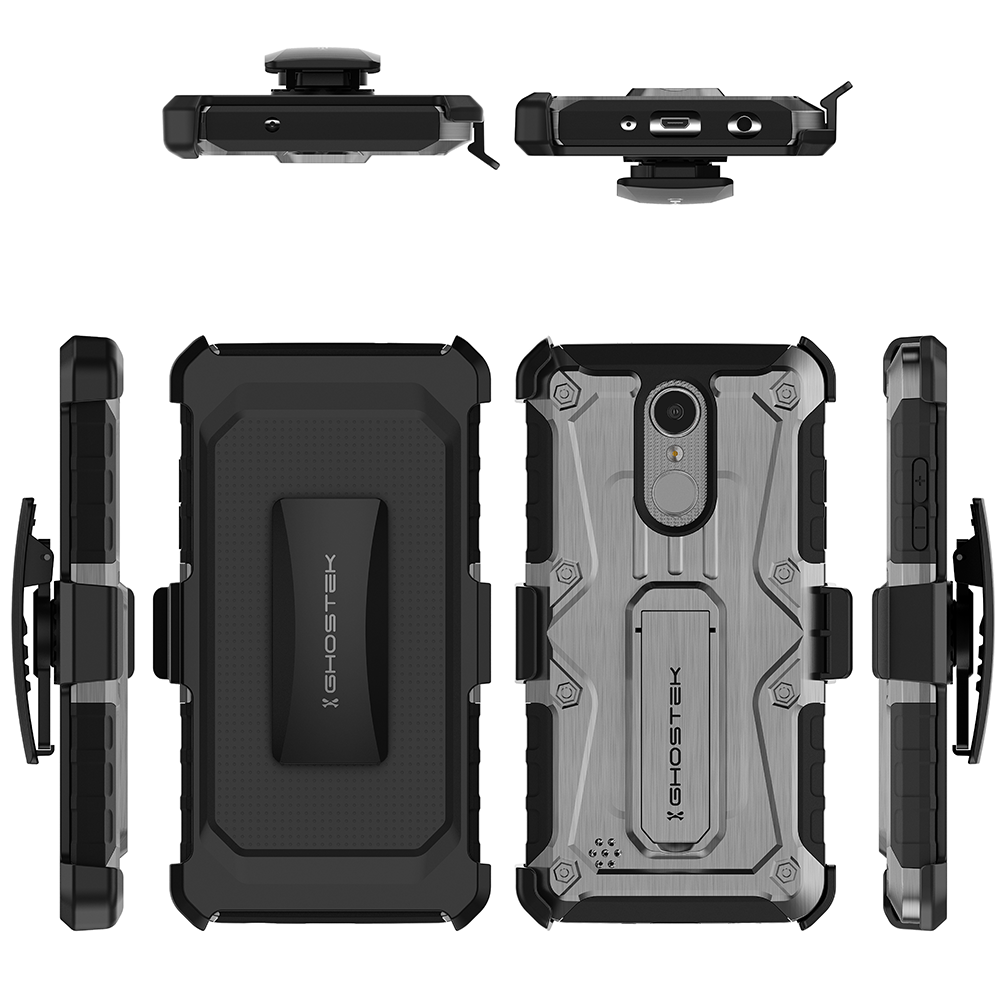 LG K8 2018 / Aristo 2 / Tribute Dynasty Rugged Heavy Duty Case | Iron Armor Series [Grey]