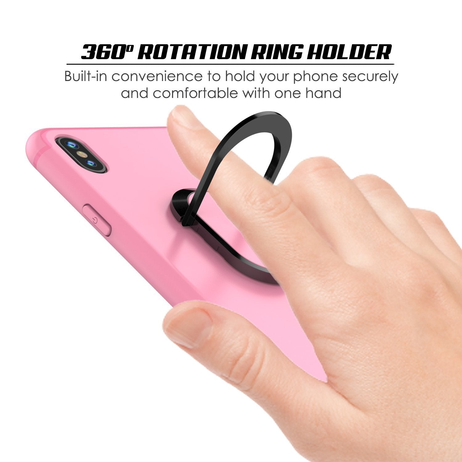 iPhone X Punkcase, Magnetix Protective TPU Case W/ Kickstand, [pink]