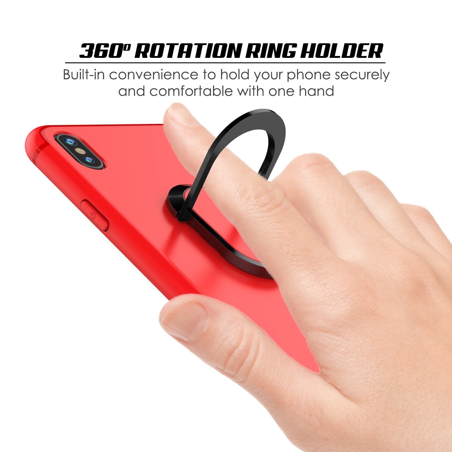 iPhone X Punkcase, Magnetix Protective TPU Case W/ Kickstand, [Red]