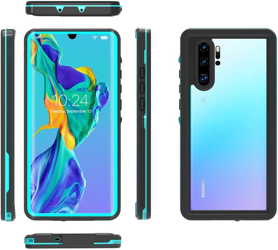 Huawei P30 Pro  Waterproof IP68 Case, Punkcase [Teal] [StudStar Series] [Slim Fit] [Dirtproof]