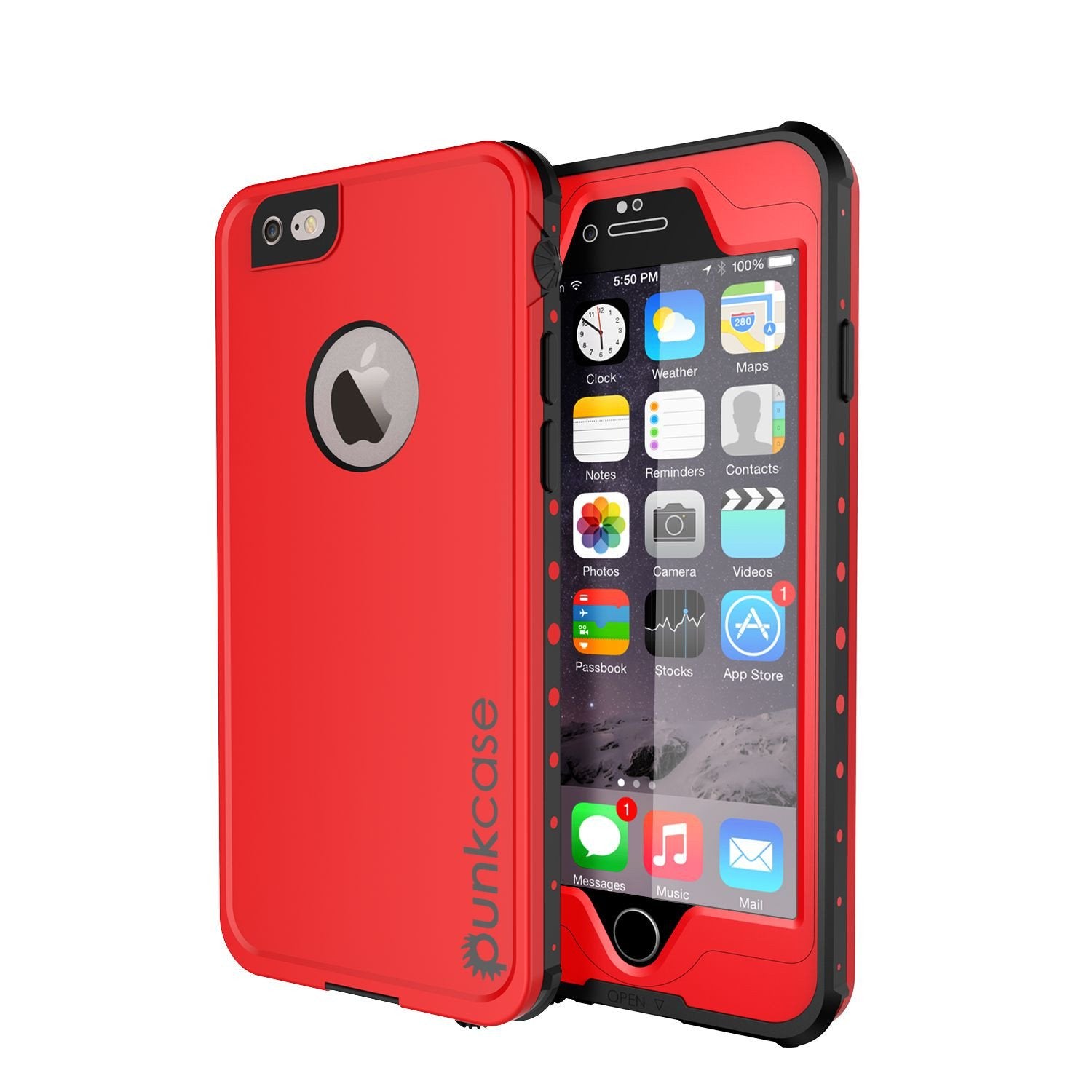 iPhone 6s/6  Waterproof Case, PunkCase StudStar Red w/ Attached Screen Protector | Lifetime Warranty