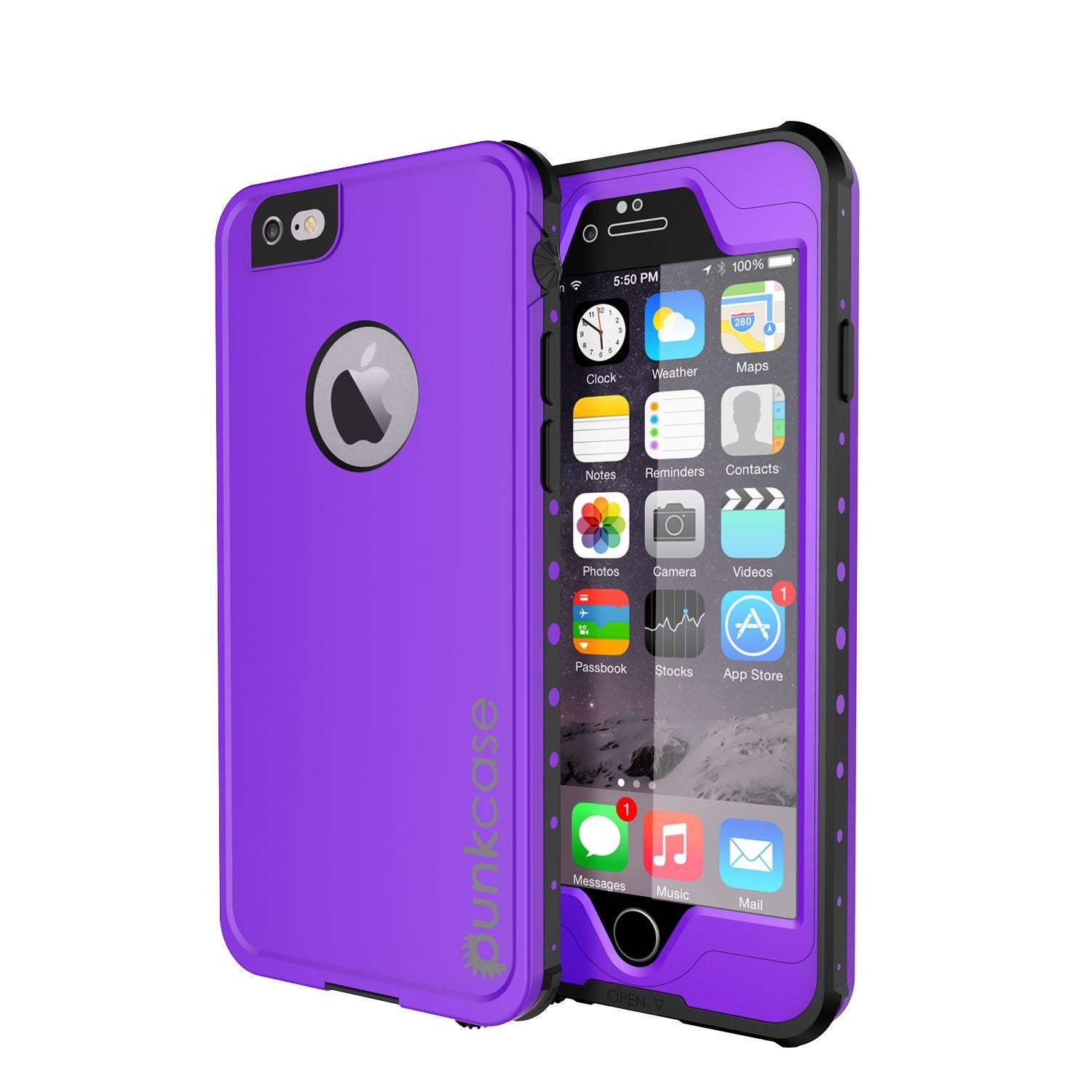 iPhone 6s/6  Waterproof Case, PunkCase StudStar Purple w/ Attached Screen Protector | Warranty