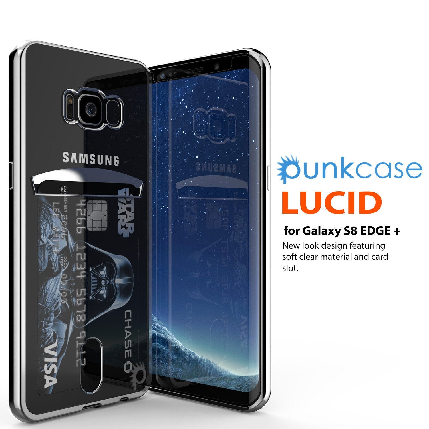 Galaxy S8 Plus Case, PunkCase LUCID Silver Series Screen Protector