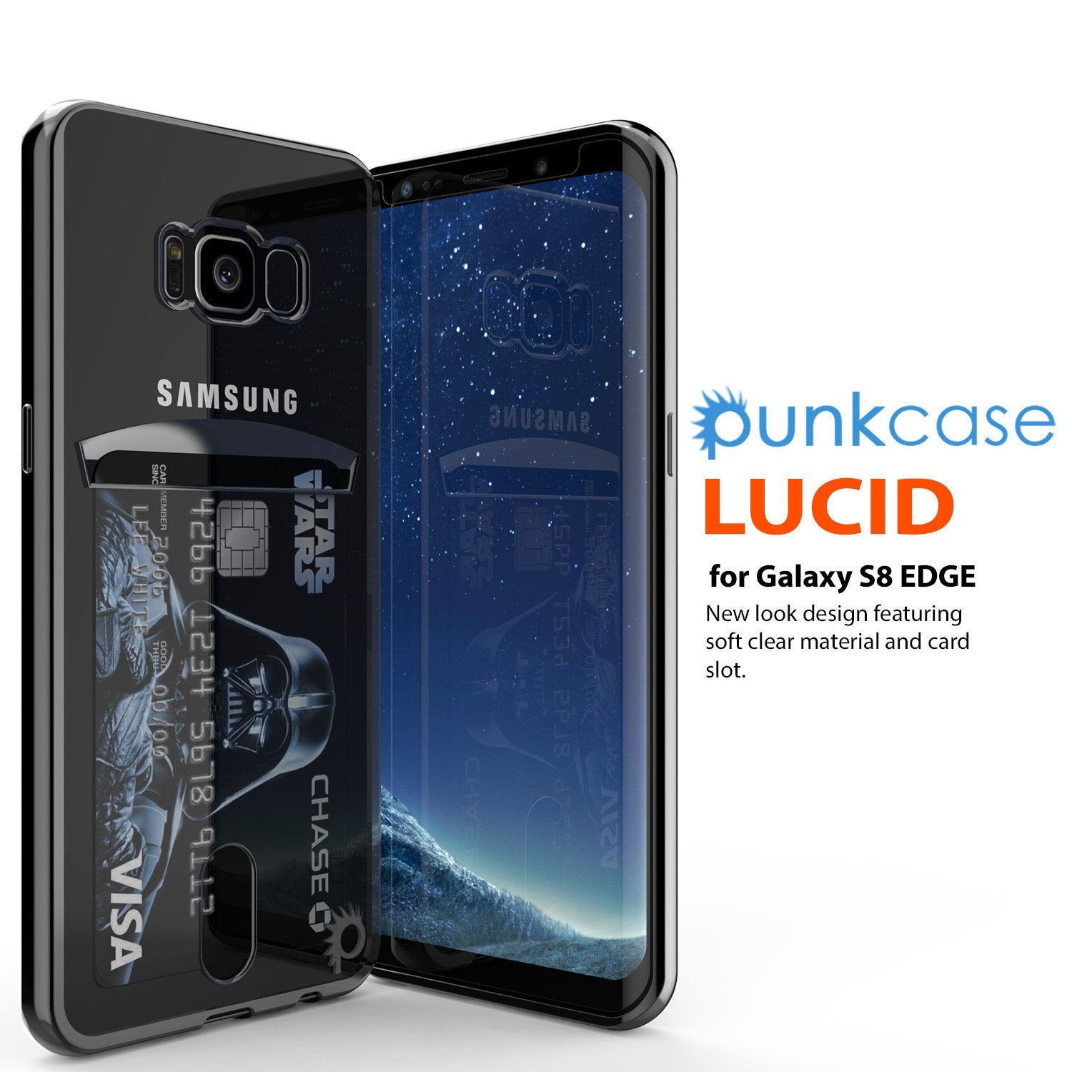 Galaxy S8 Case PUNKCASE LUCID black Series Armor Case Cover Ultra Fit