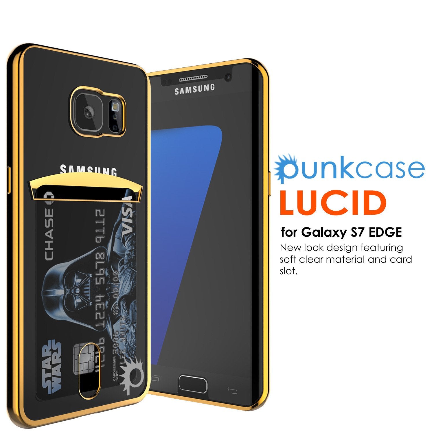 Galaxy S7 EDGE Case, PUNKCASE® LUCID Gold Series Ultra fit
