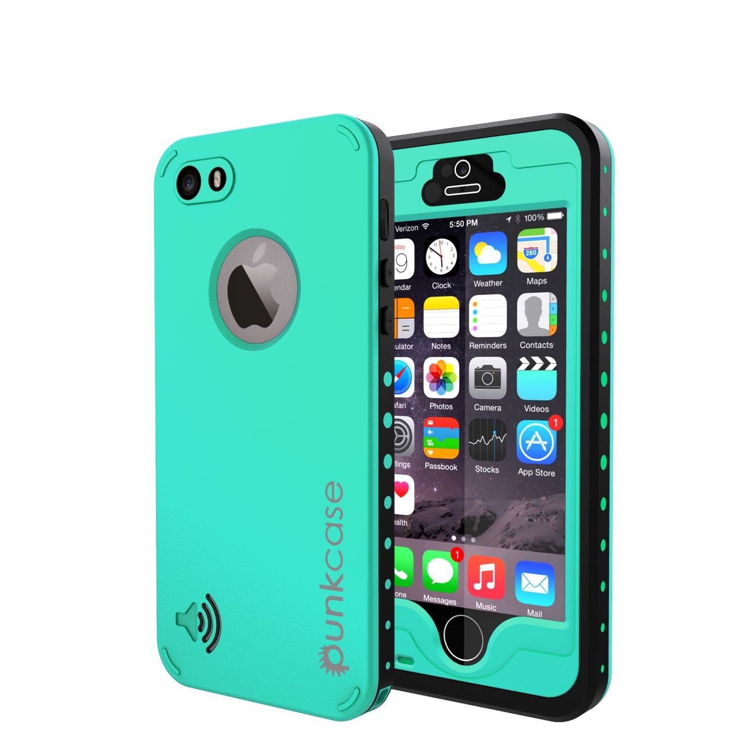 iPhone 5S/5 Waterproof Case, PunkCase StudStar Teal Case Water/Shock/Dirt Proof | Lifetime Warranty