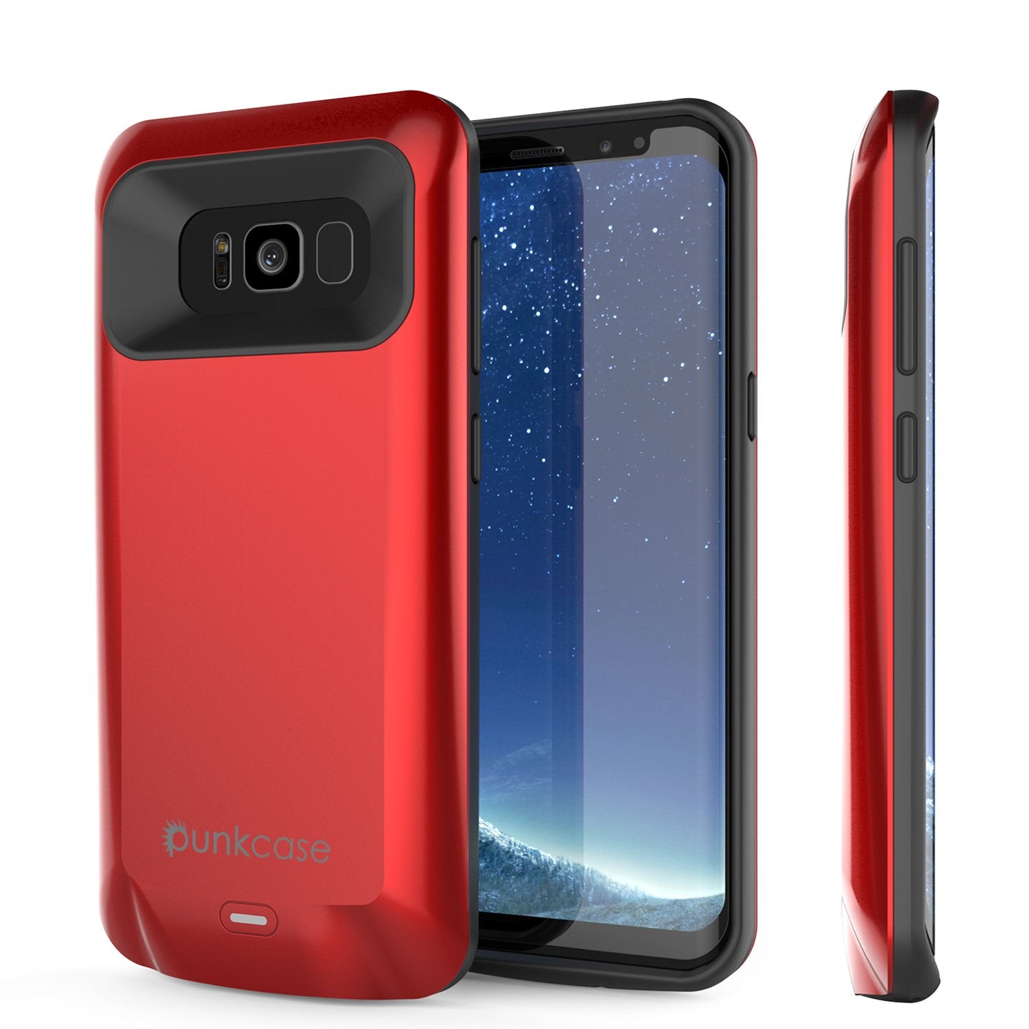 Galaxy S8 Battery Case, Punkcase 5000mAH Charger Red Case