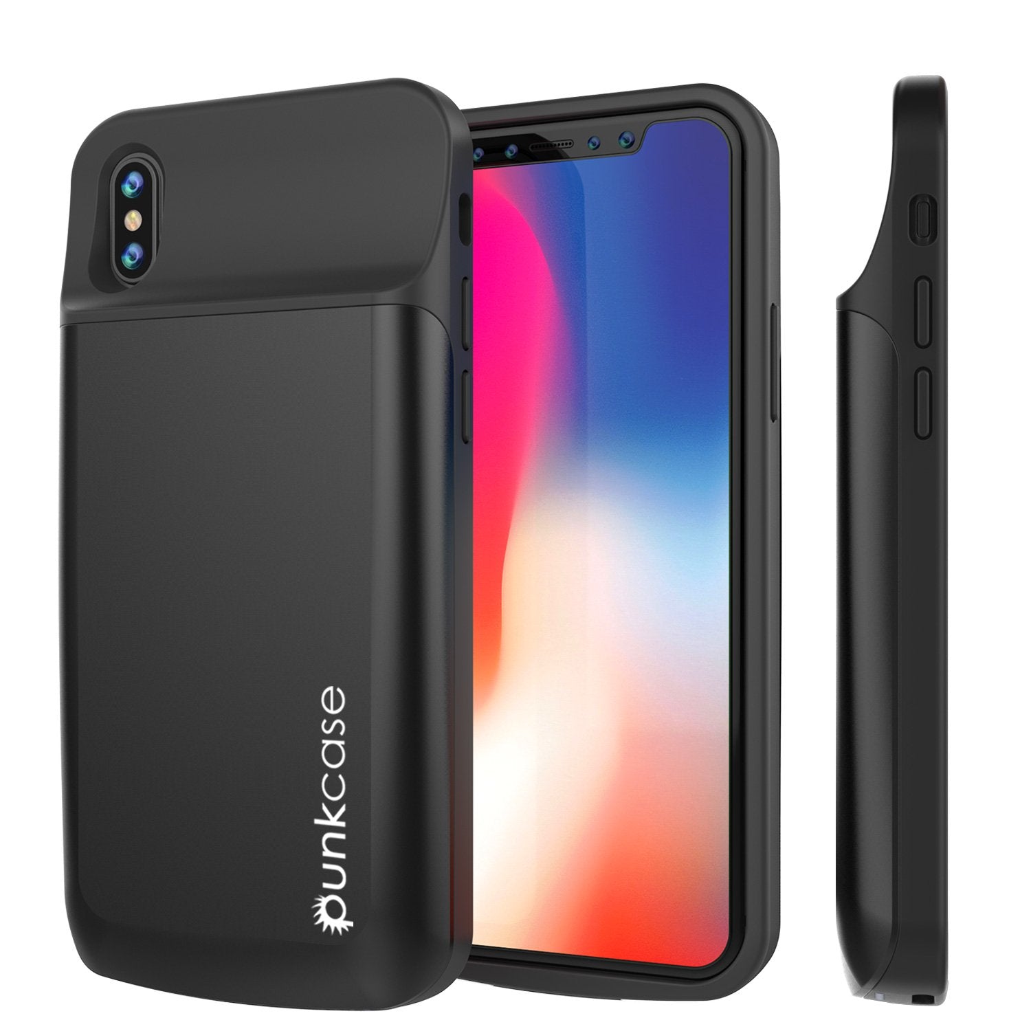 iPhone X Battery Case, PunkJuice Fast Charging Power Bank [Black]