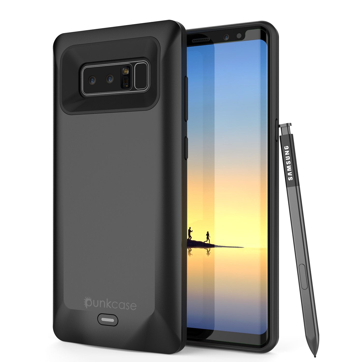 Galaxy Note 8 Battery PunkCase, 5000mAH Charger Case W/USB port, Black