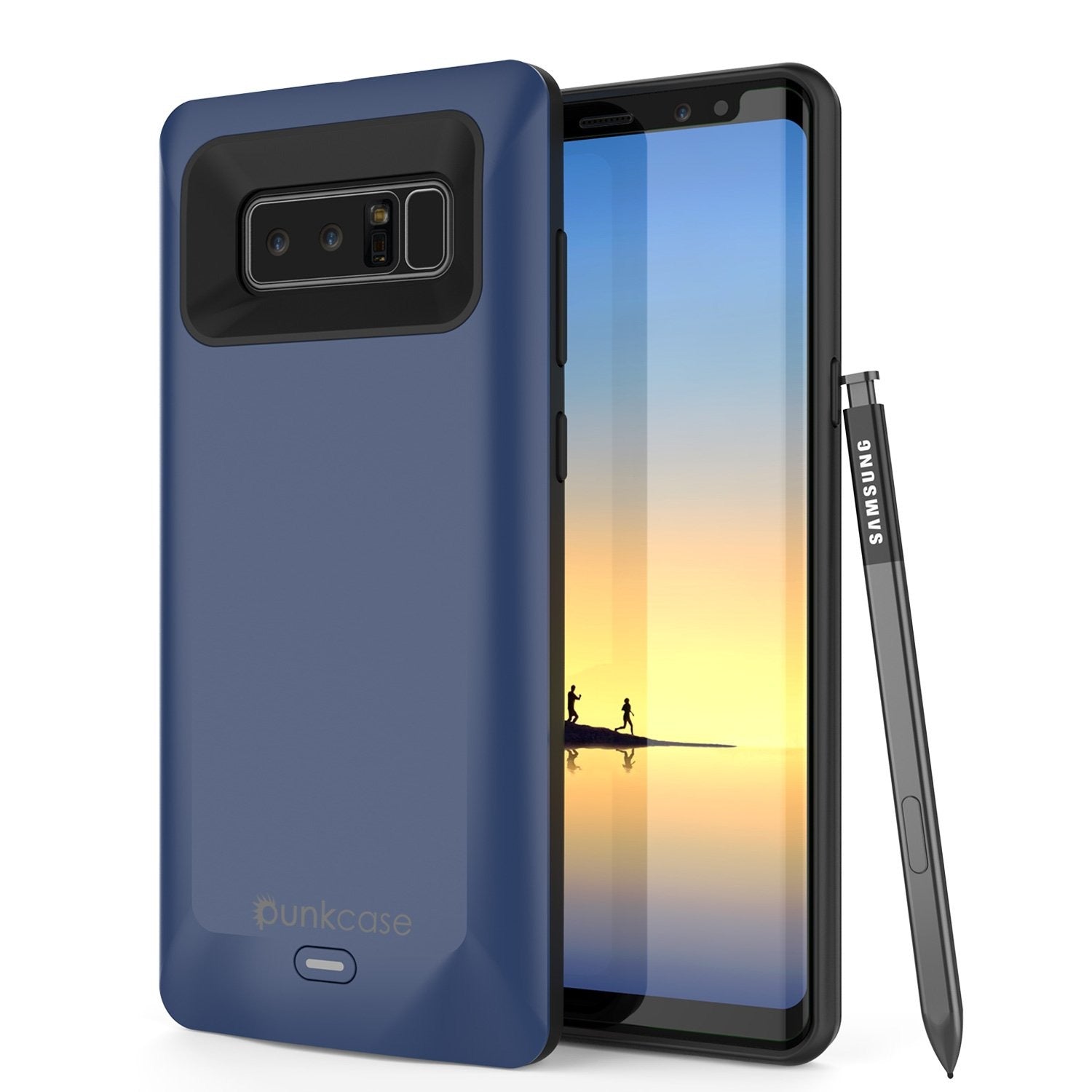 Galaxy Note 8 Battery PunkCase, 5000mAH Charger Case W/USB port, Blue
