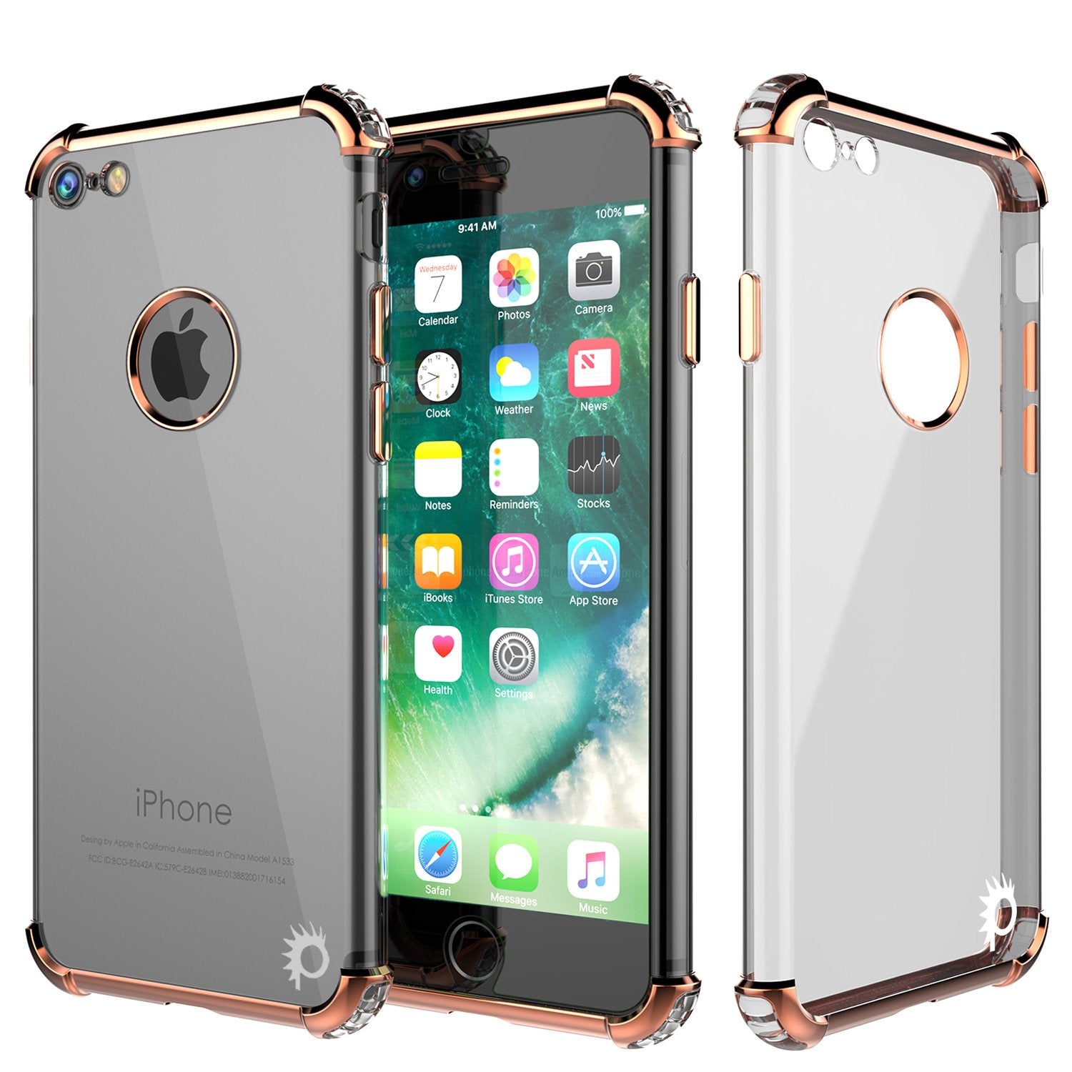 iPhone 8 Case, Punkcase [BLAZE SERIES] Protective Cover W/ PunkShield Screen Protector [Shockproof] [Slim Fit] for Apple iPhone [Gold]