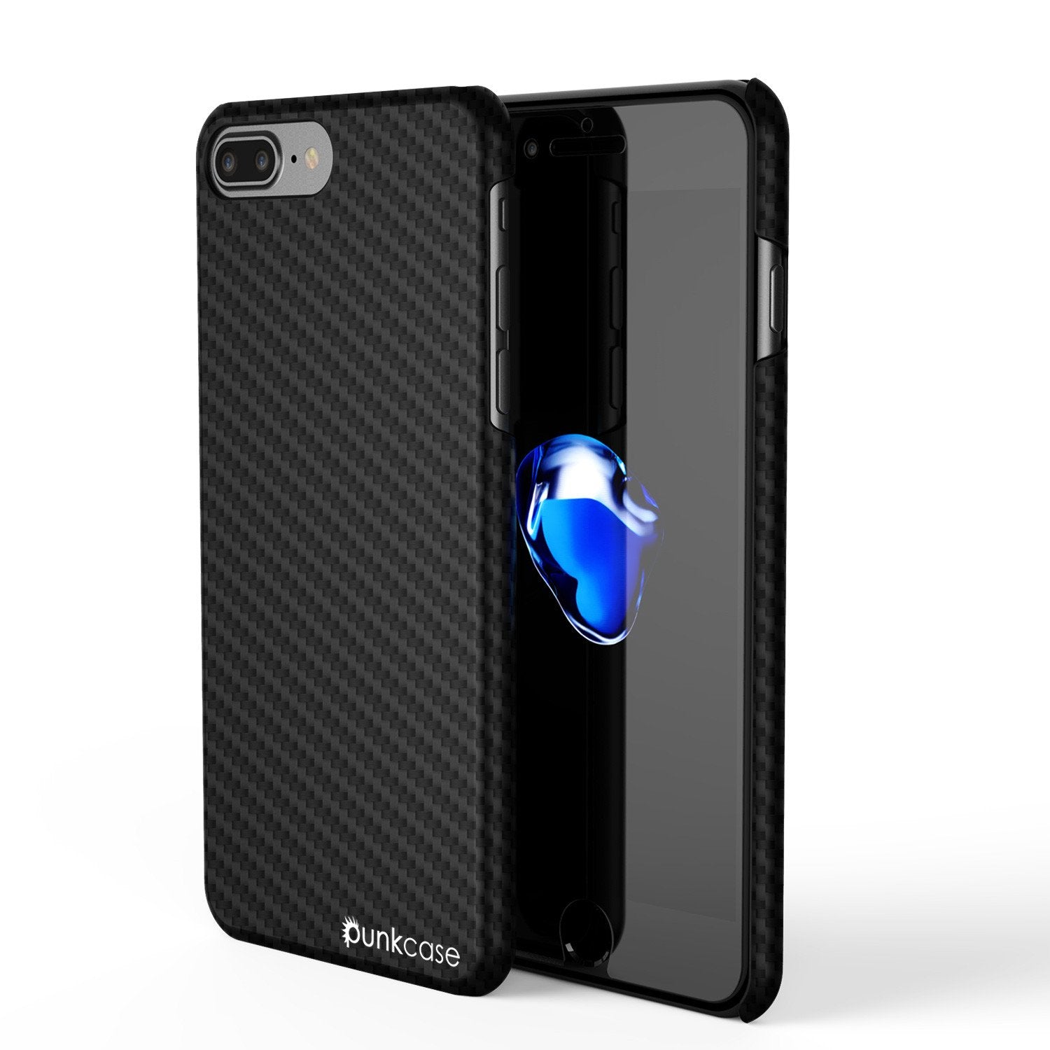 iPhone 7+ Plus Case - Punkcase CarbonShield Jet Black