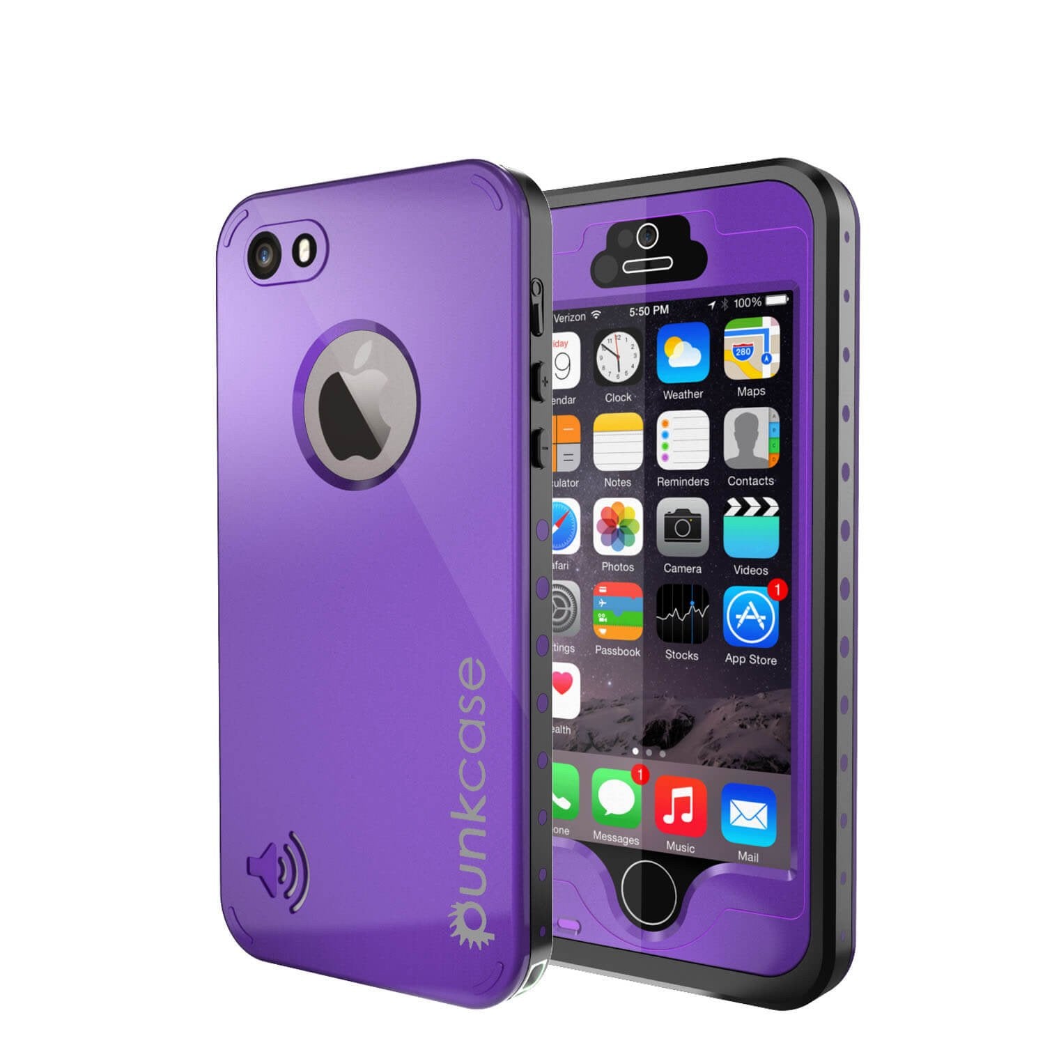iPhone 5S/5 Waterproof Case PunkCase StudStar Purple Case Water/Shock/Dirt Proof | Lifetime Warranty