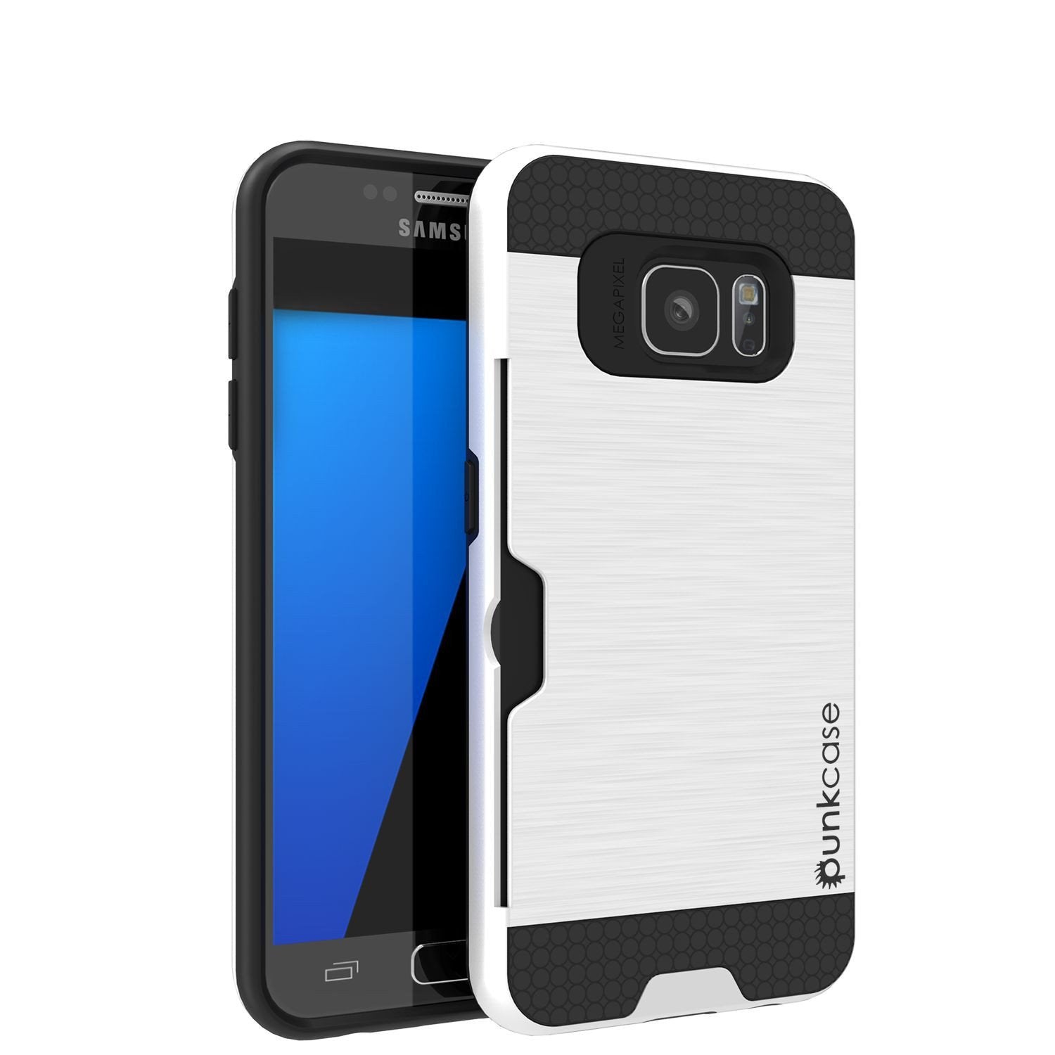 Galaxy s7 EDGE Case PunkCase SLOT White Series Slim Armor Soft Cover Case